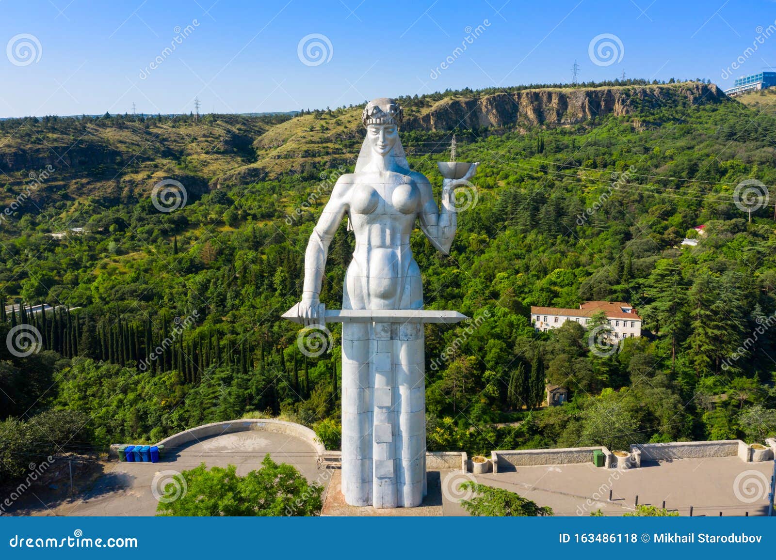 Tbilisi Georgia June 12 19 Statue Of Mother Georgia In Tbilisi Georgia The Memorial Is 50 Meters High And Watches Over Stock Photo Image Of Construction Kartlis