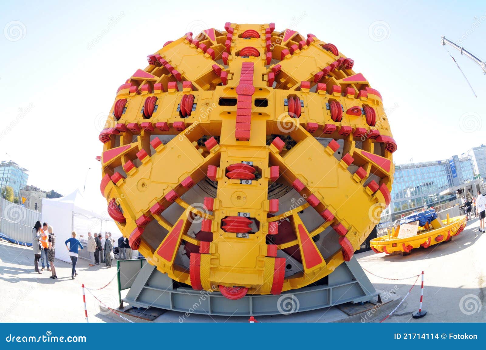 TBM machine in Warsaw editorial stock image. Image of building 21714114
