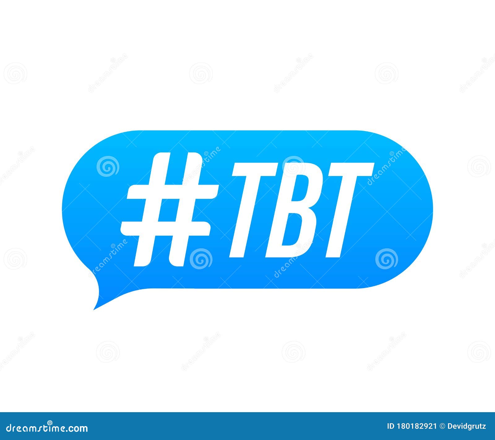 Tbt Hashtag Thursday Throwback Symbol. Vector Stock Illustration Stock