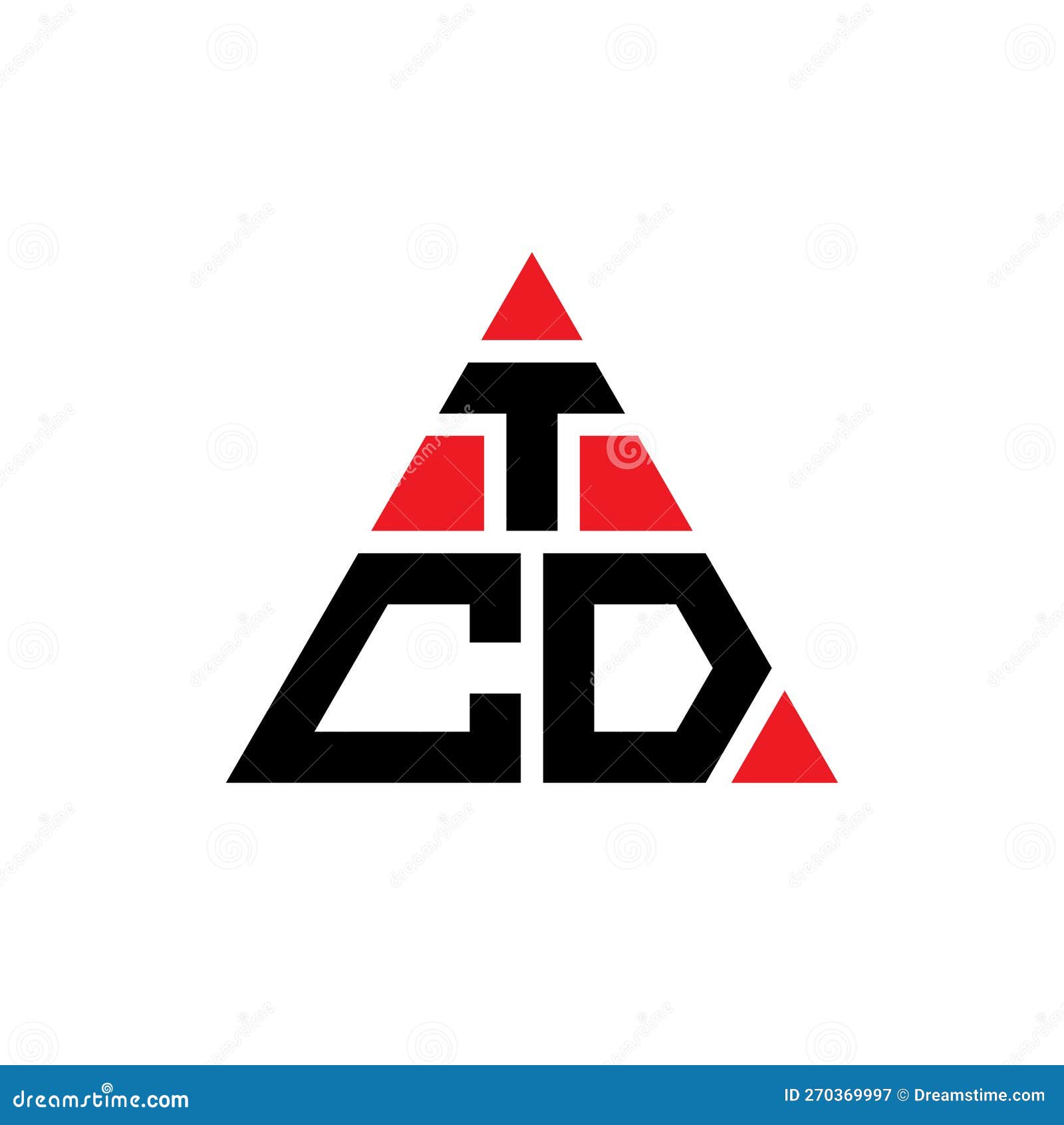 tcd triangle letter logo  with triangle . tcd triangle logo  monogram. tcd triangle  logo template with red