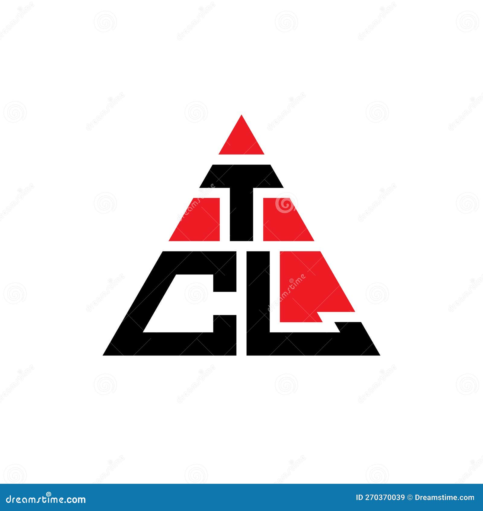 tcl triangle letter logo  with triangle . tcl triangle logo  monogram. tcl triangle  logo template with red