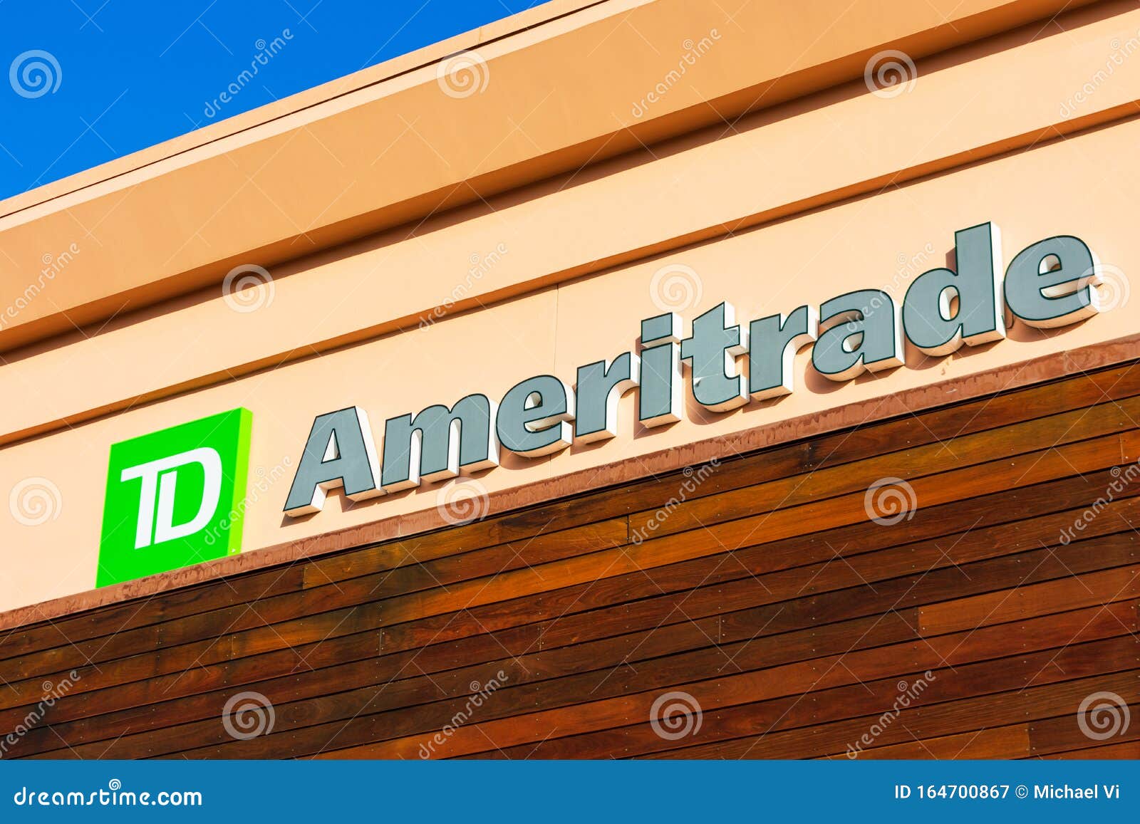 TD Ameritrade Sign And Logo Editorial Photography - Image of holding