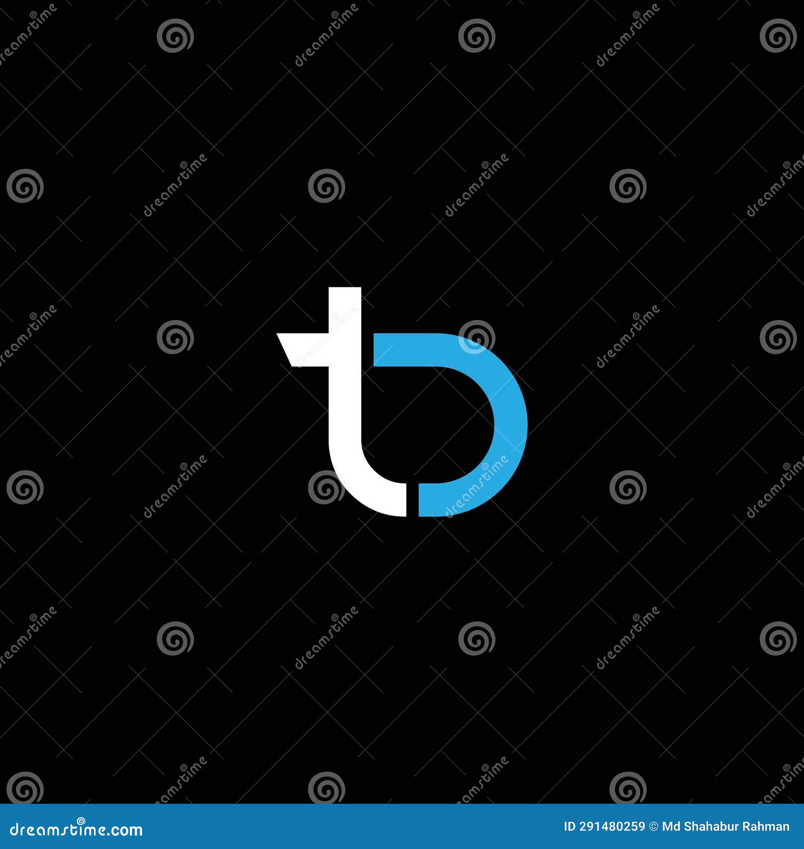 td or dt abstract letter logo or icon or   with different colour.