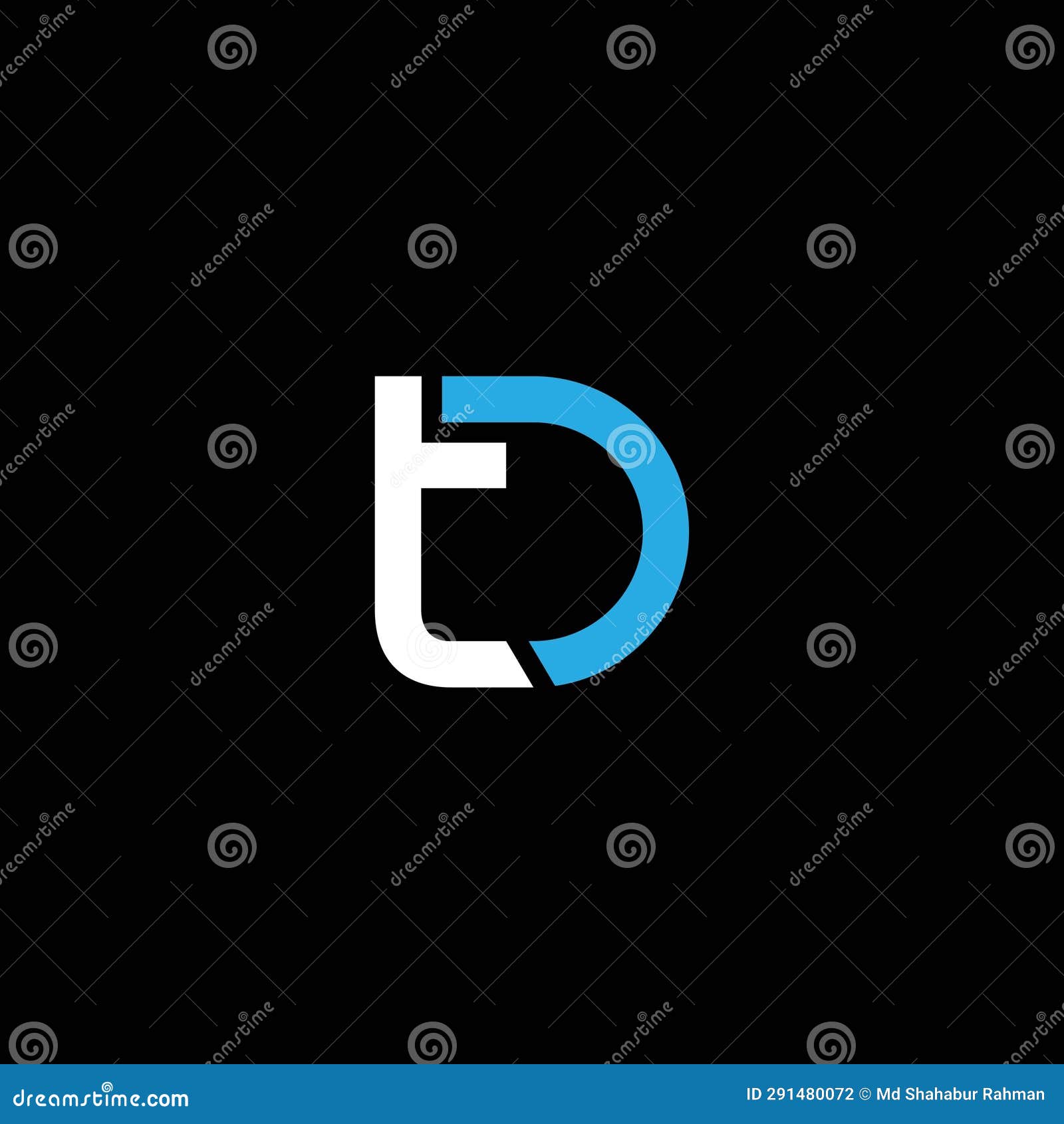 td or dt abstract letter logo or icon or   with different colour.