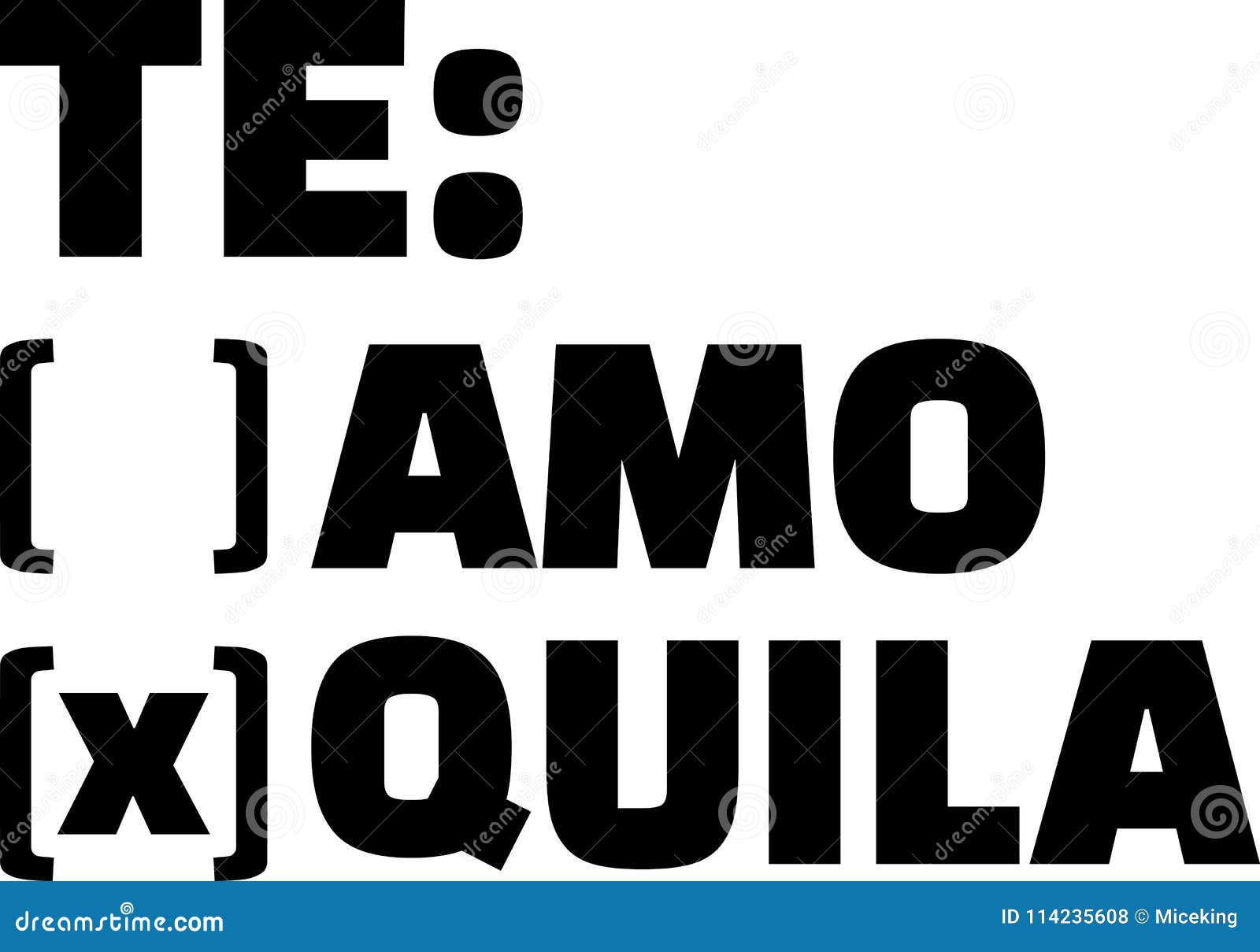 Te amo o Tequila ilustración del vector. Ilustración de pictograma