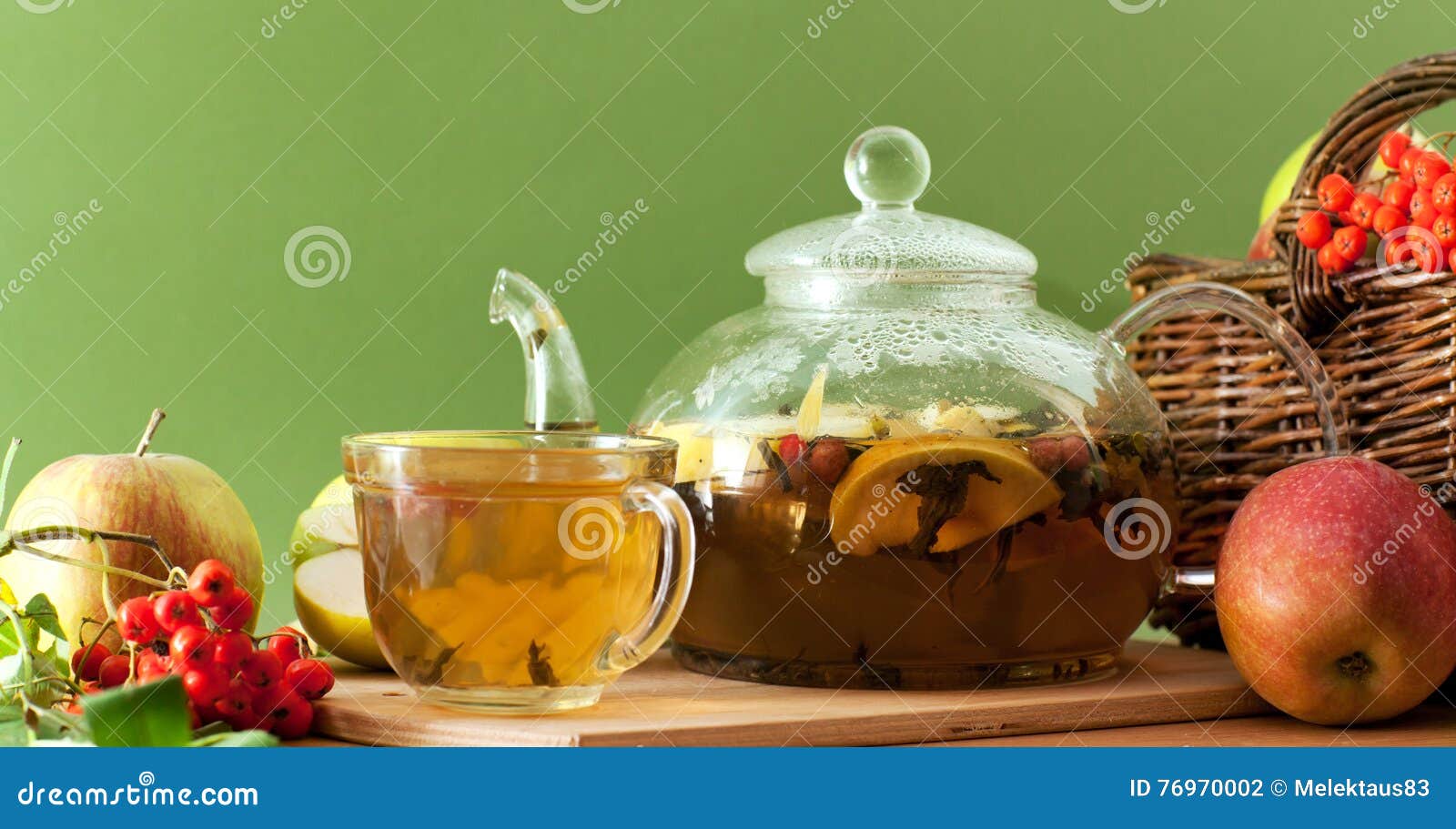 Tea and apples stock photo. Image of scene, teapot, apple 76970002