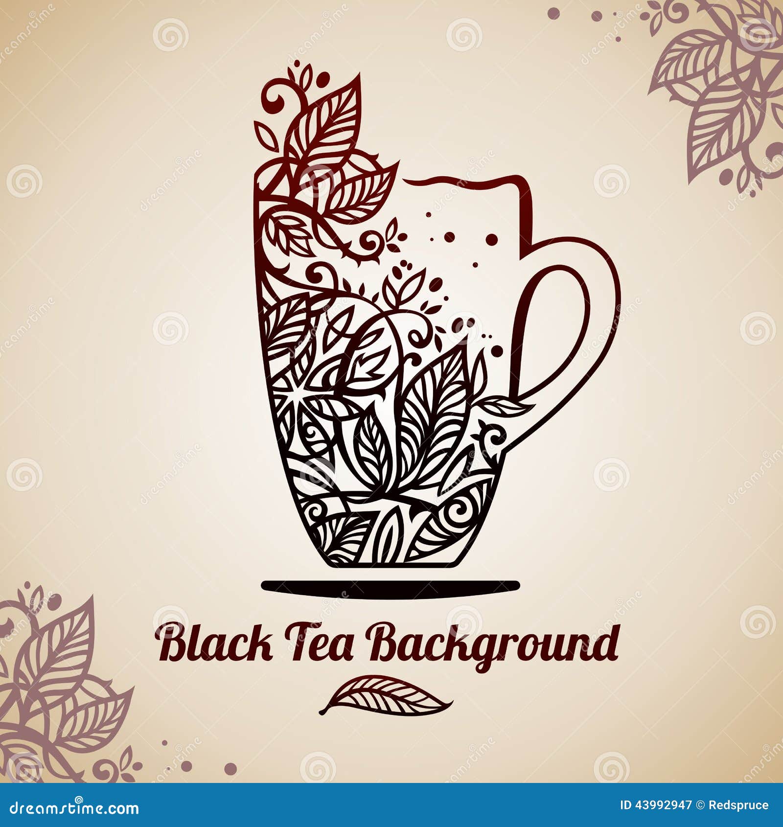 Tea Background, Vector Illustration Stock Vector - Illustration of warm