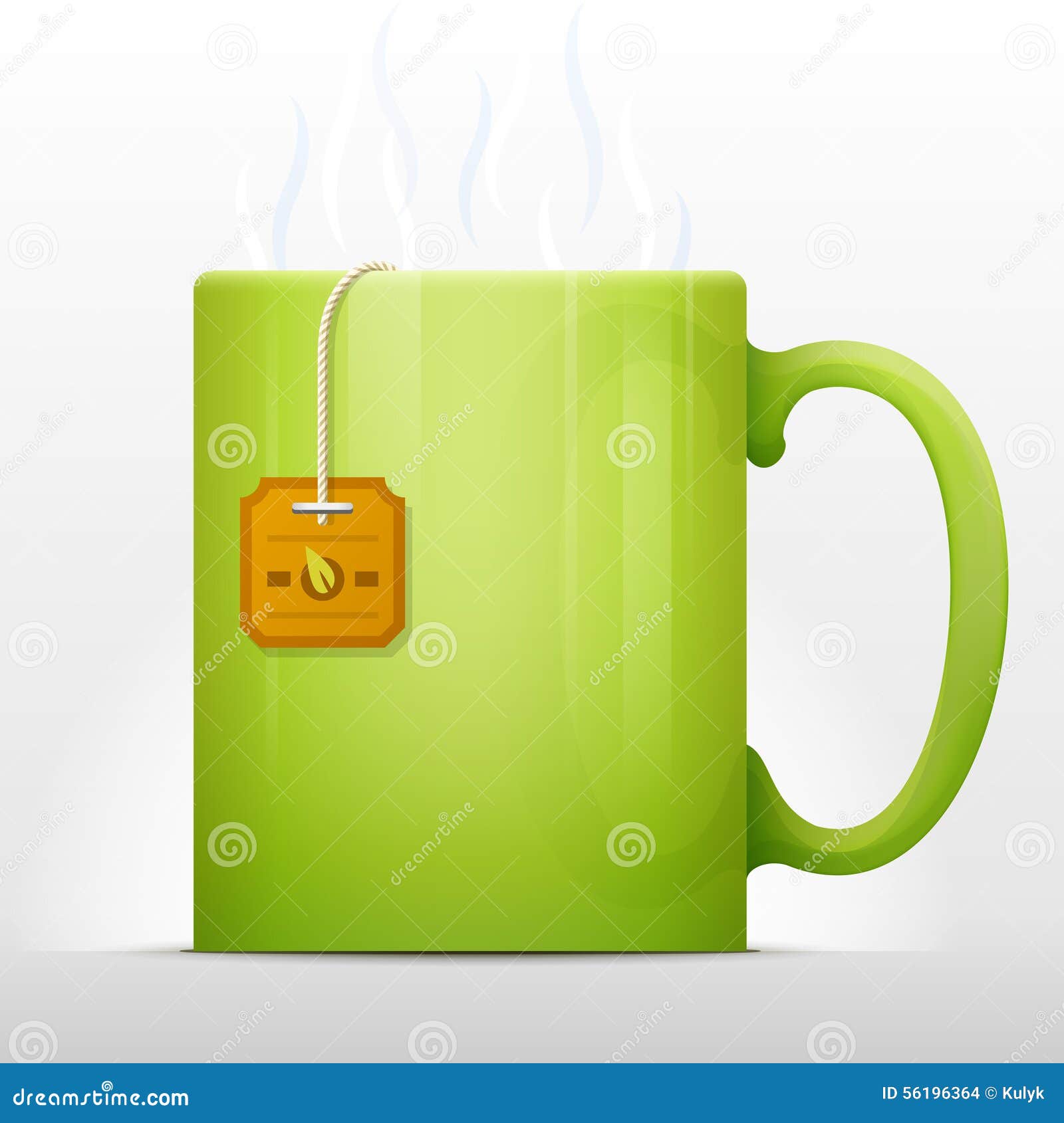 Tea bag brewing in mug stock vector. Illustration of gradient 56196364
