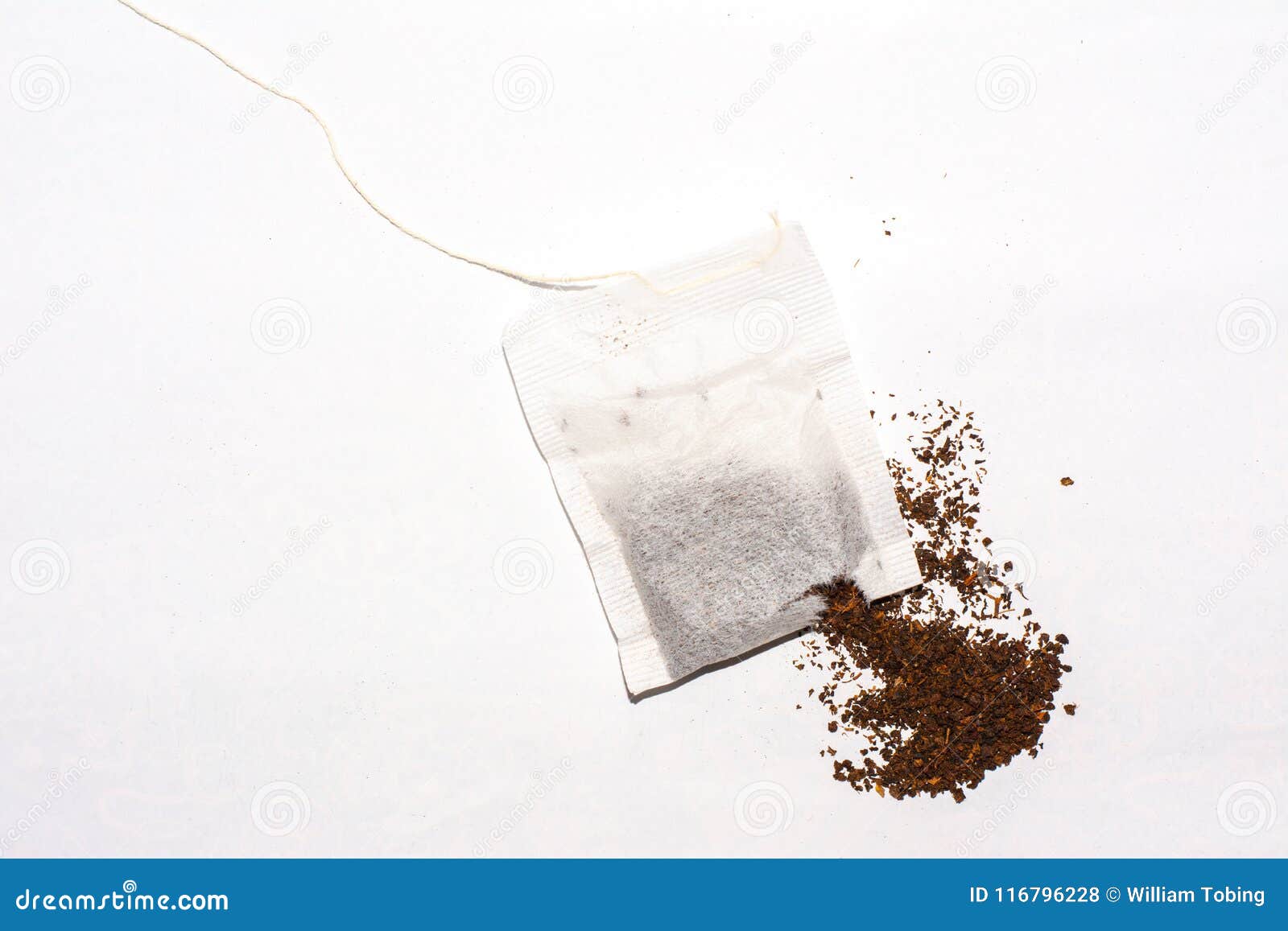 Tea bag broken stock photo. Image of isolate, broken 116796228