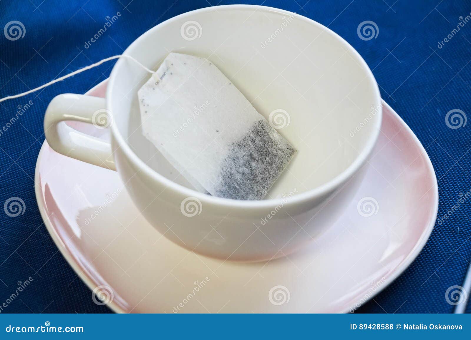 Tea Bag Put in White Ceramic Teacup Stock Photo Image of health