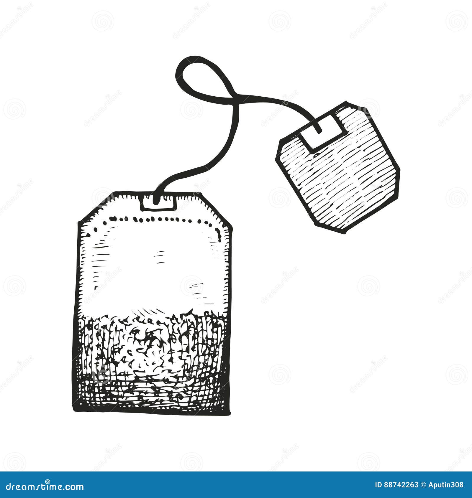 Tea bag vector stock vector. Illustration of flavor, organic 88742263