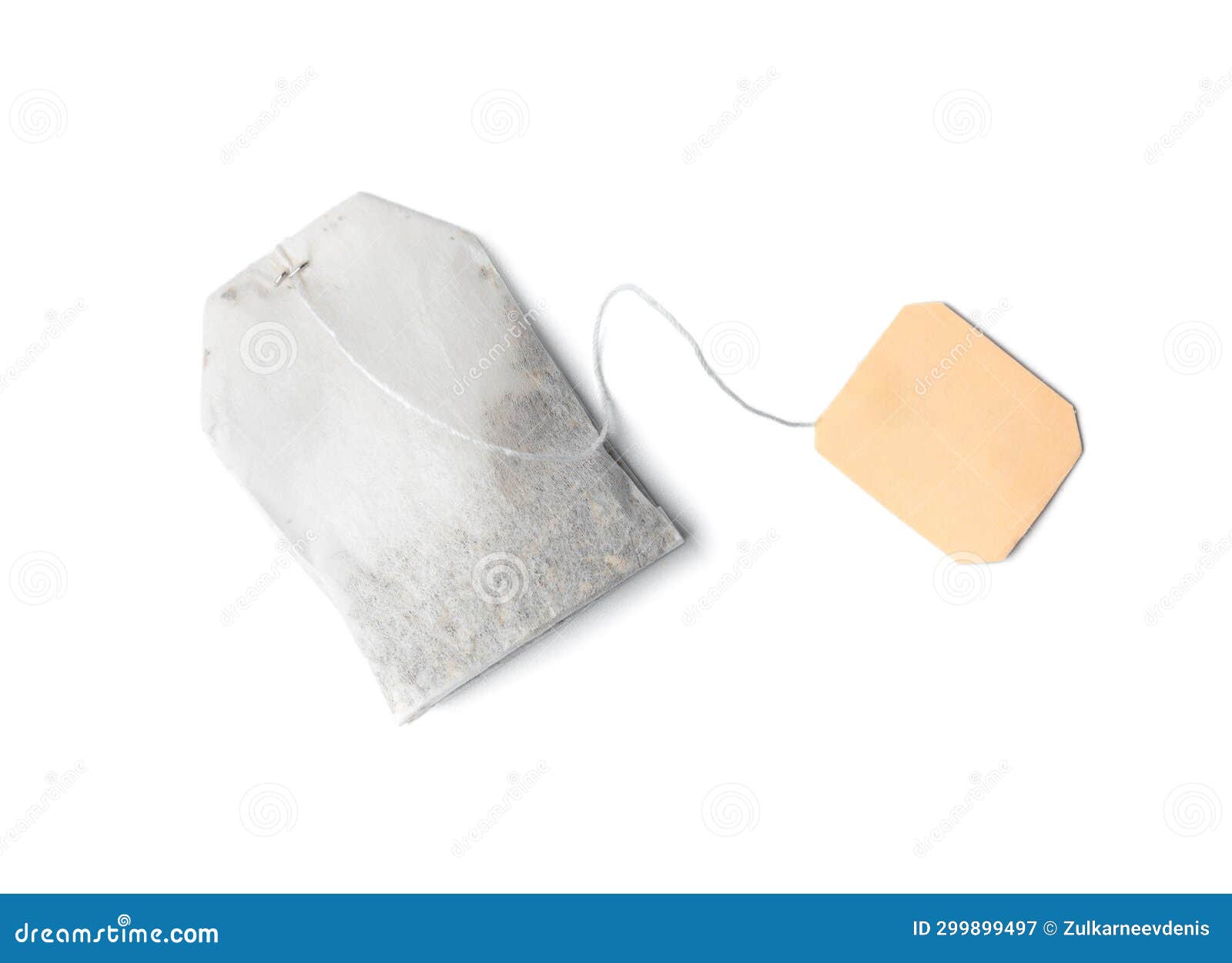 Tea Bag on White Background Top View Stock Image Image of triangle