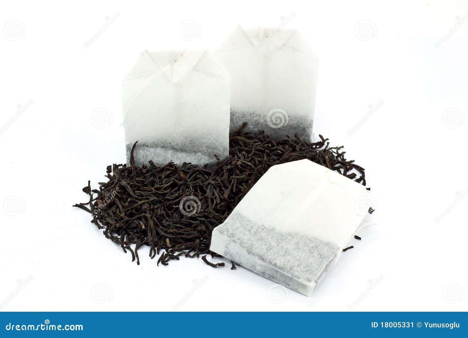 Tea Bags and Dried Tea Leaves Stock Image Image of antioxidant
