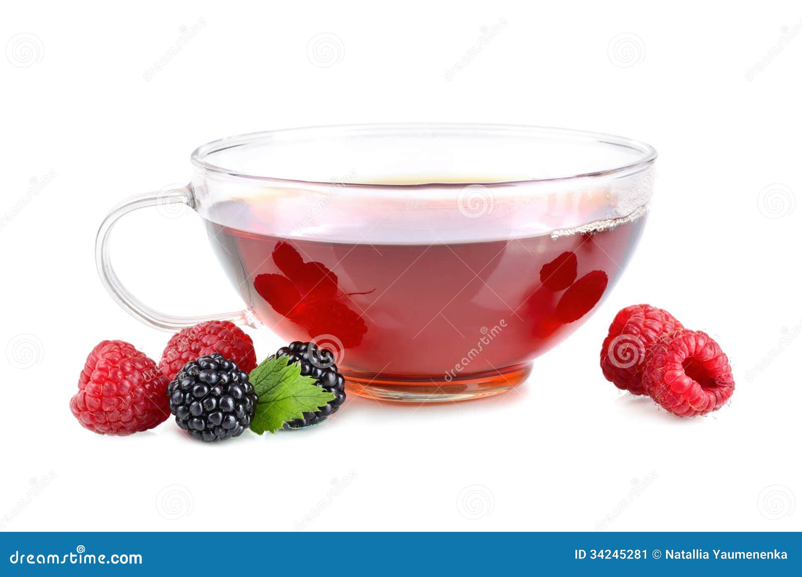 Tea with berries stock image. Image of health, herbal 34245281