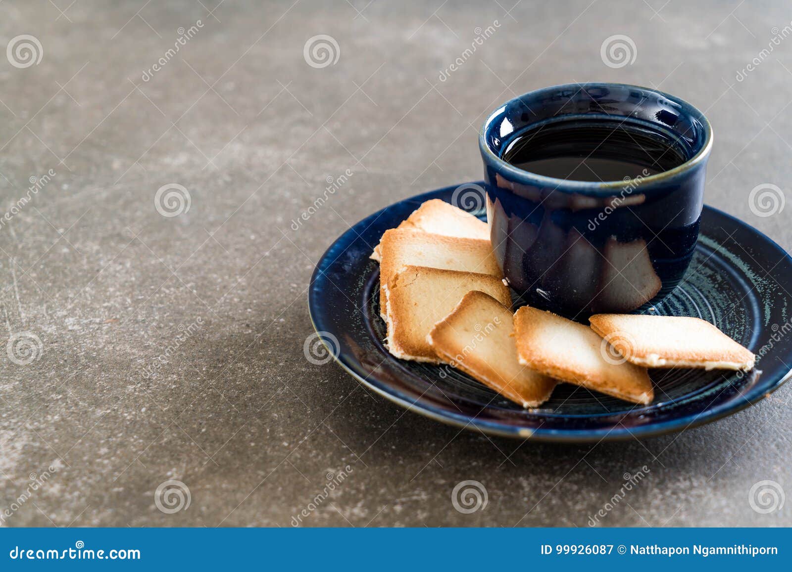 Tea with biscuit stock image. Image of eating, creamy 99926087