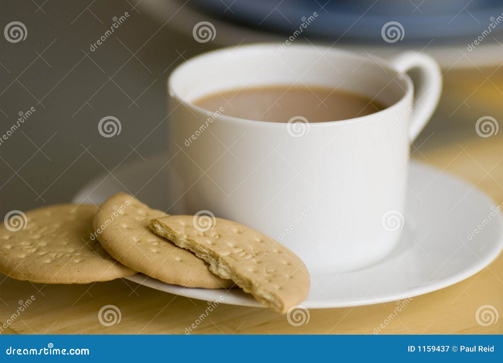 Tea and biscuits stock image. Image of blue, lovely, snack 1159437