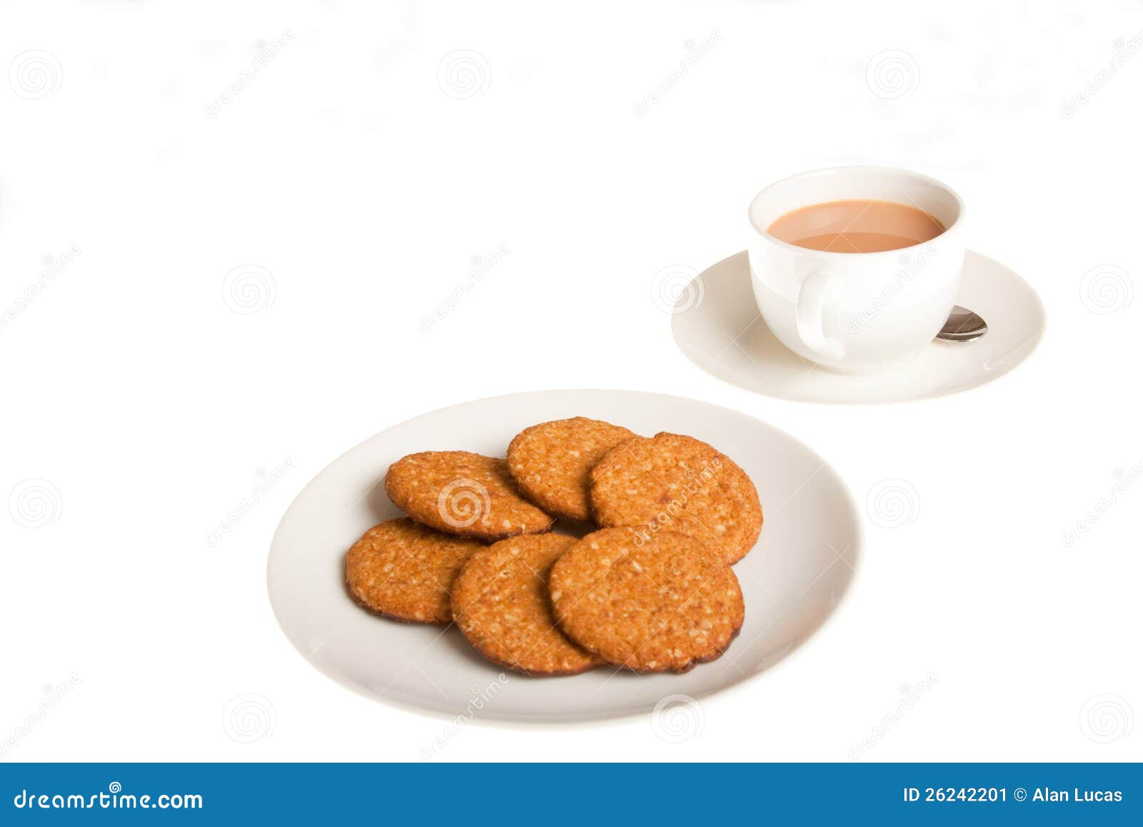 Tea and Biscuits stock image. Image of tasty, isolated 26242201