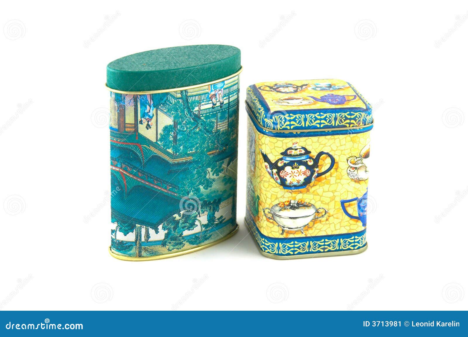 Tea box. stock image. Image of kitchen, container, brass 3713981
