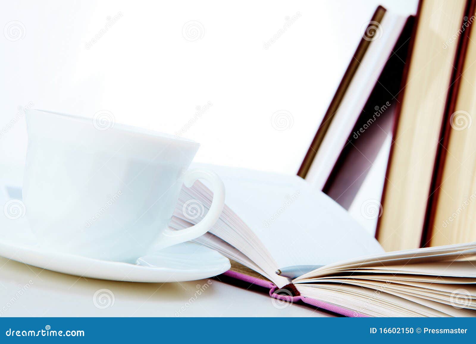 Tea break stock photo. Image of notebook, close, coffee 16602150