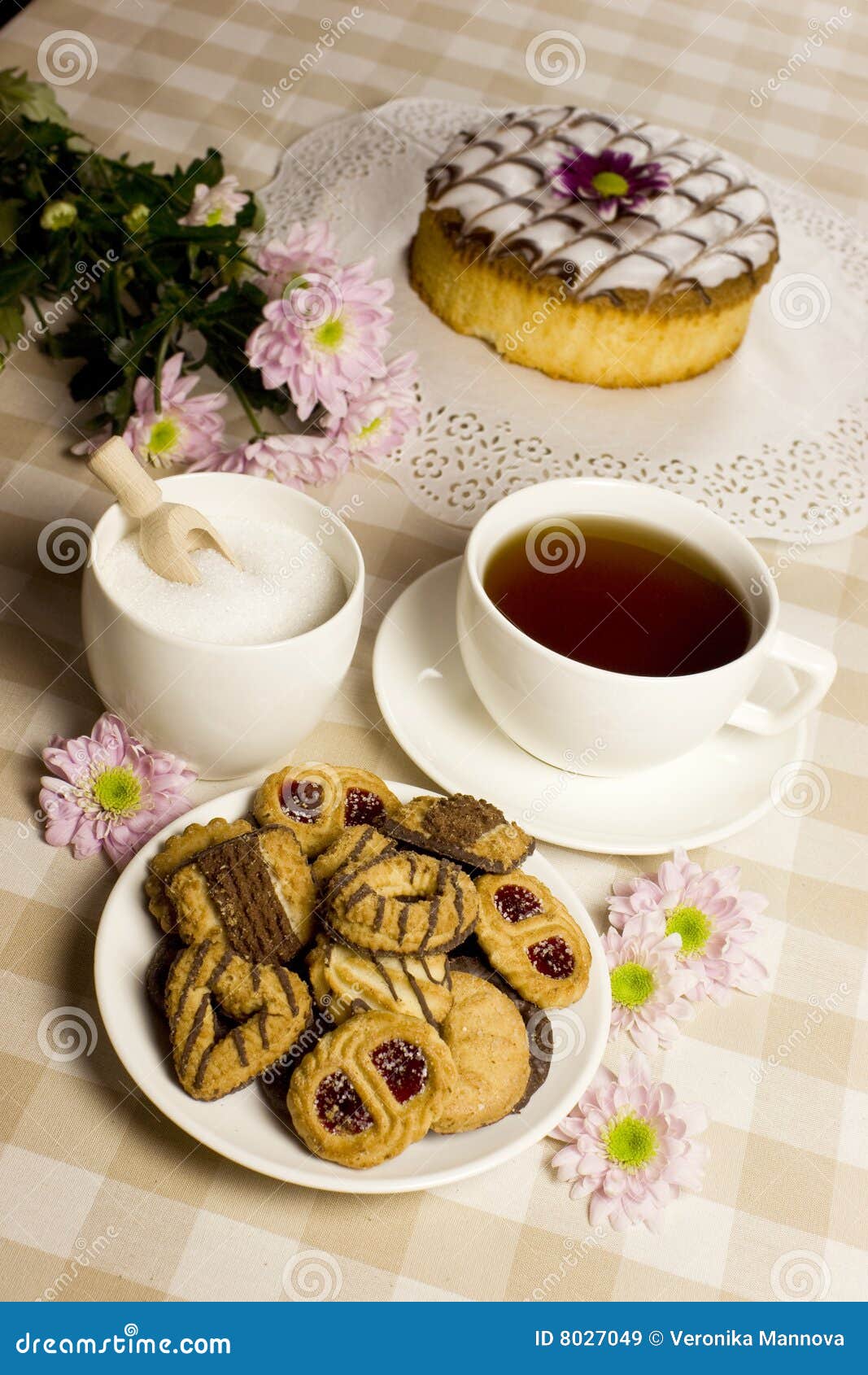 Tea cake biscuits stock image. Image of festive, candy 8027049