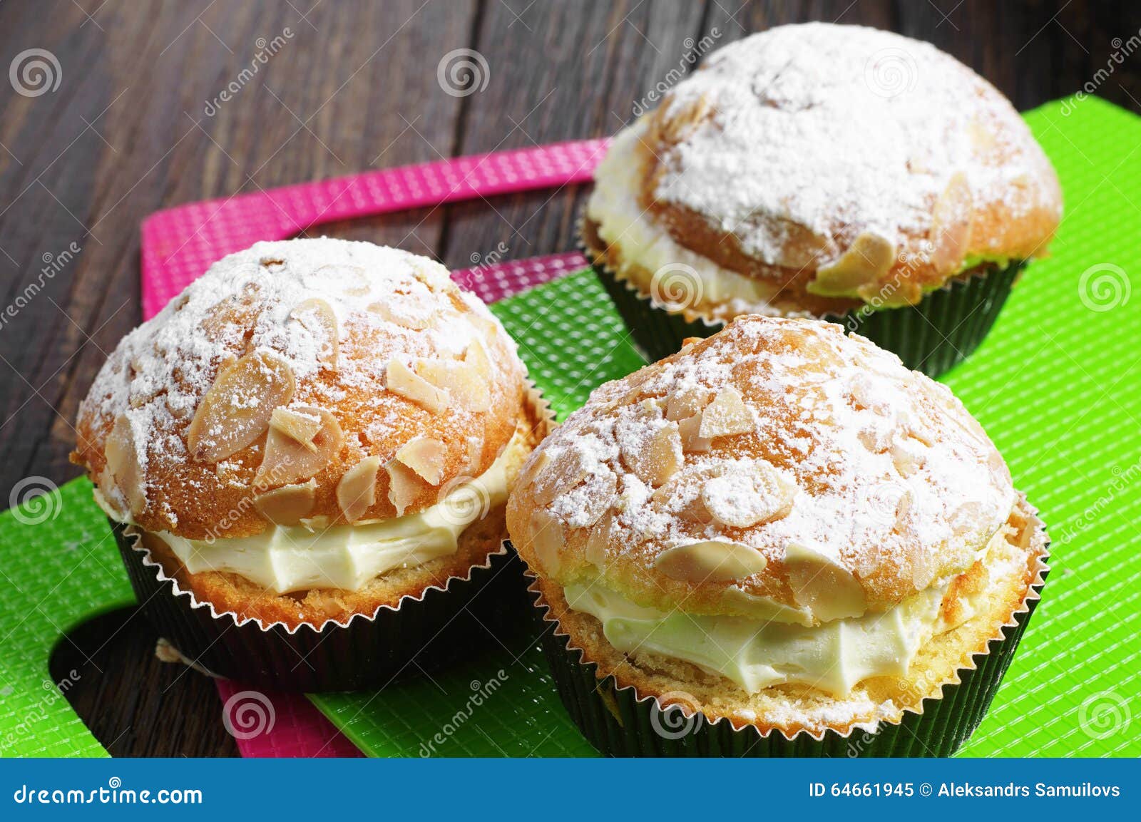 Tea Cake with Whipped Cream Stock Image Image of icing, cream 64661945