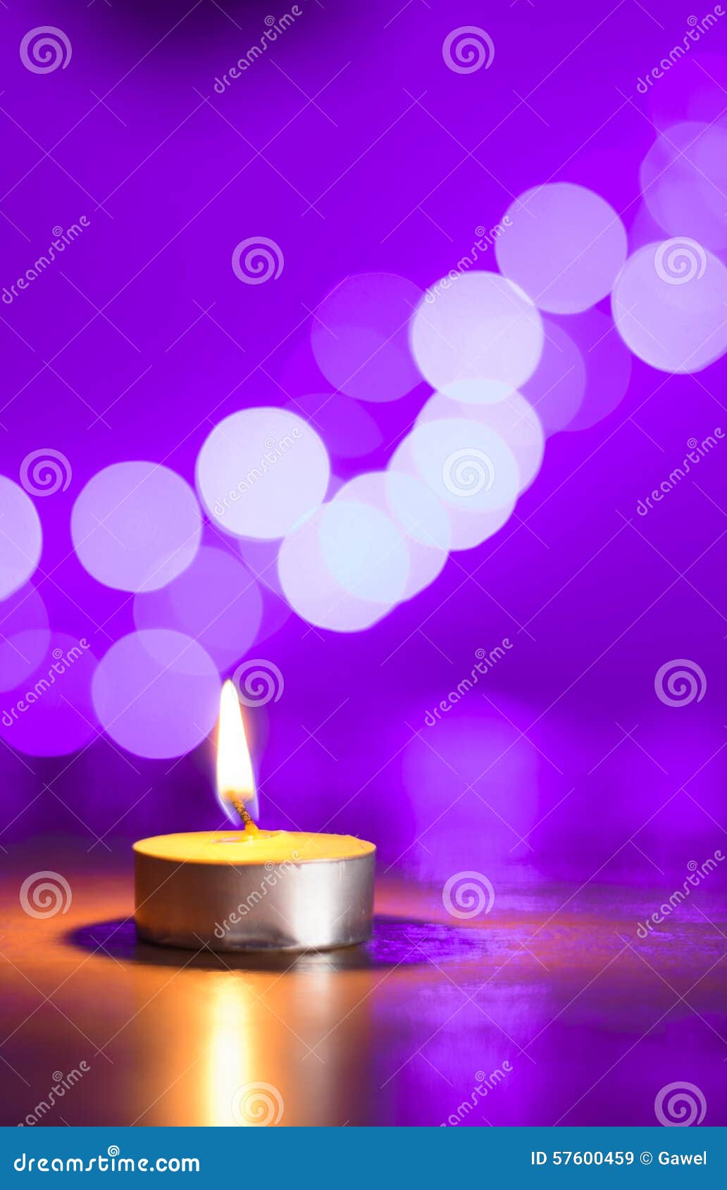 Tea Candle and a Pink Bokeh Stock Image Image of celebration