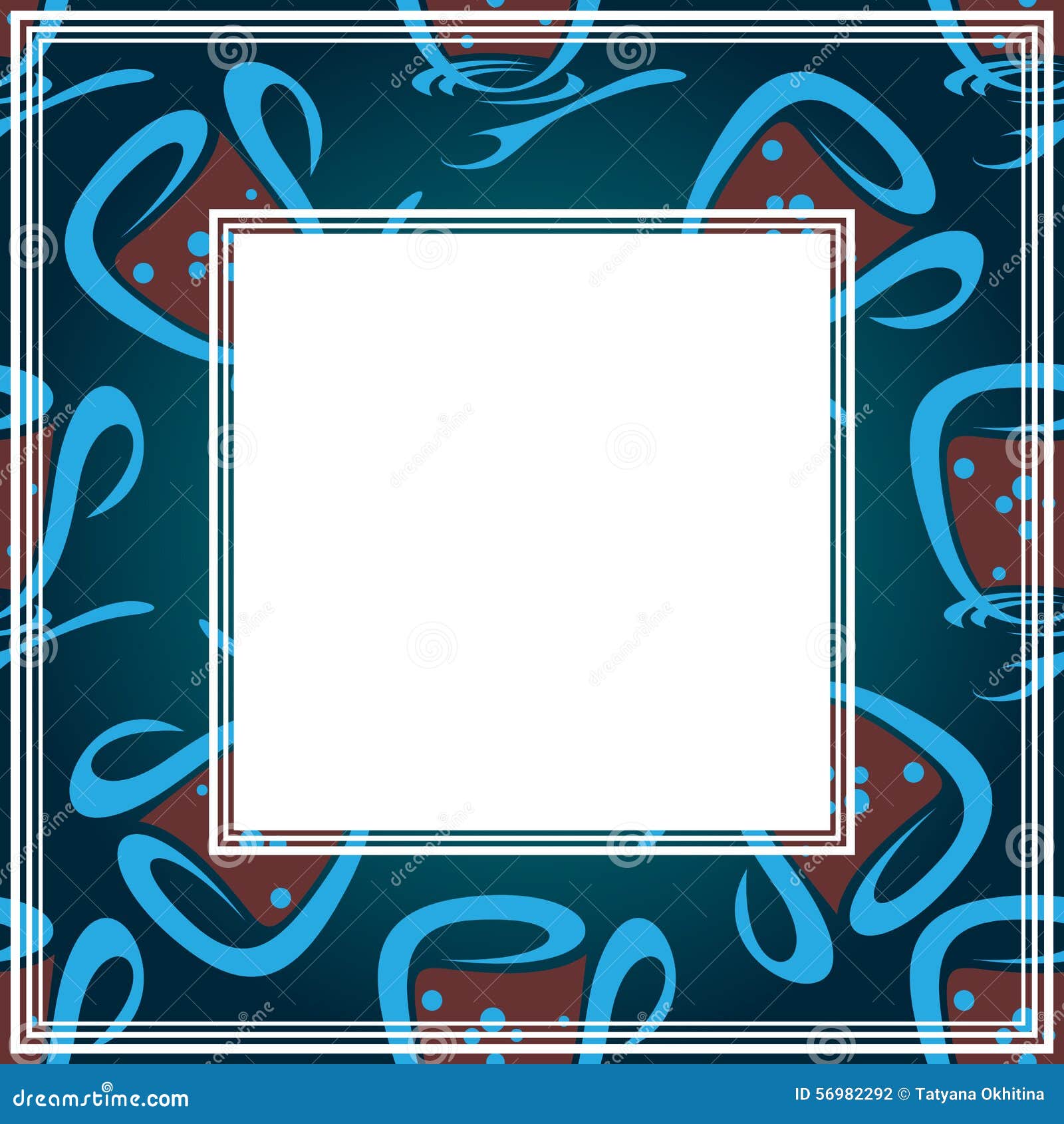 Tea cup border stock vector. Illustration of silhouette 56982292