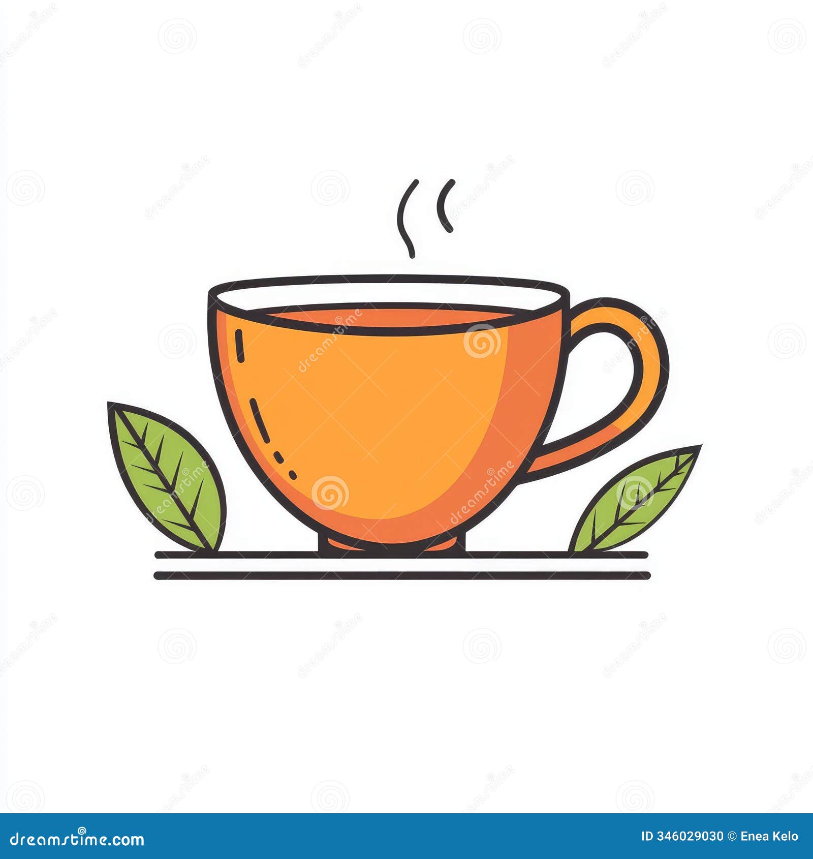 tea cup icon: minimalist 