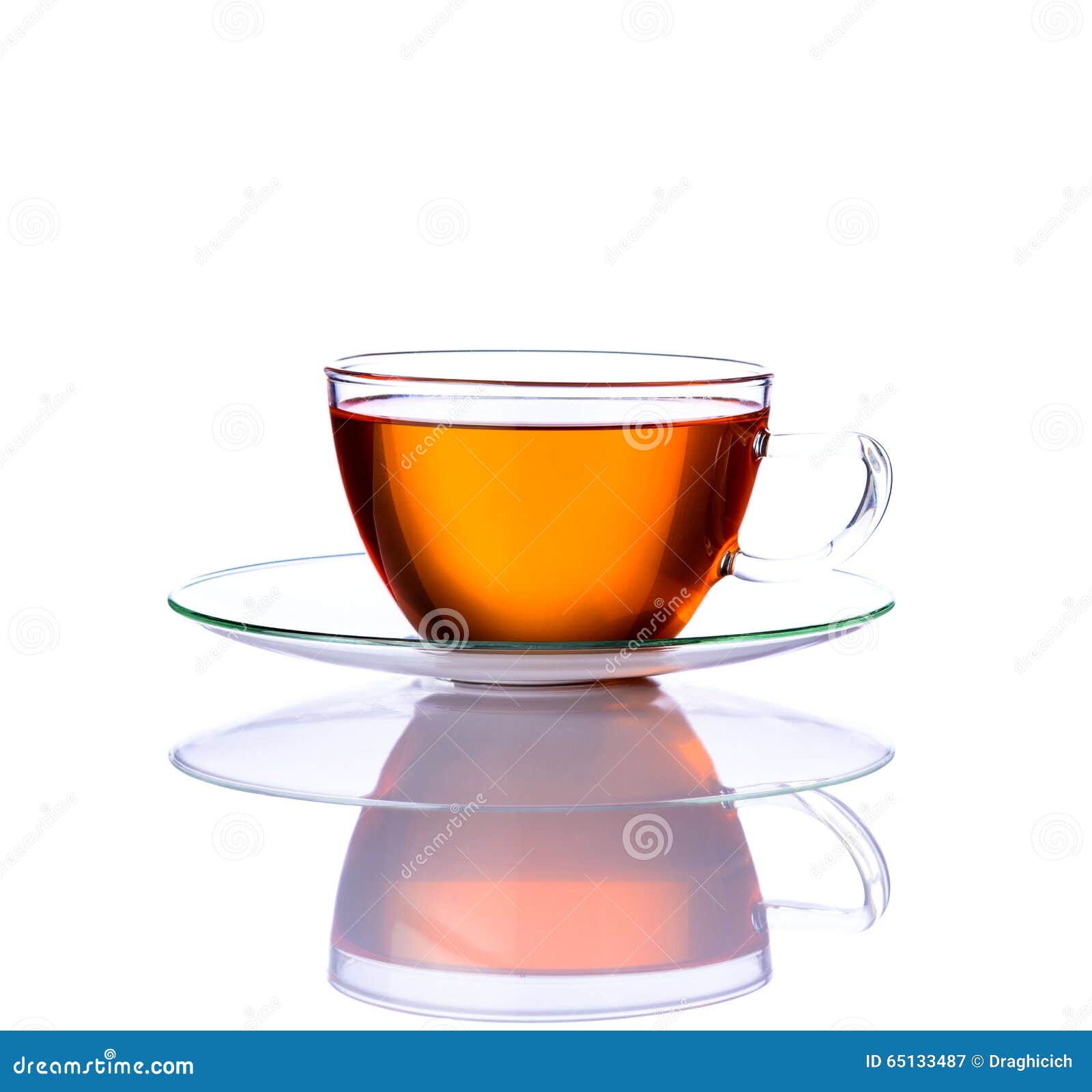 Tea Cup Isolated on White Background Stock Image Image of glass
