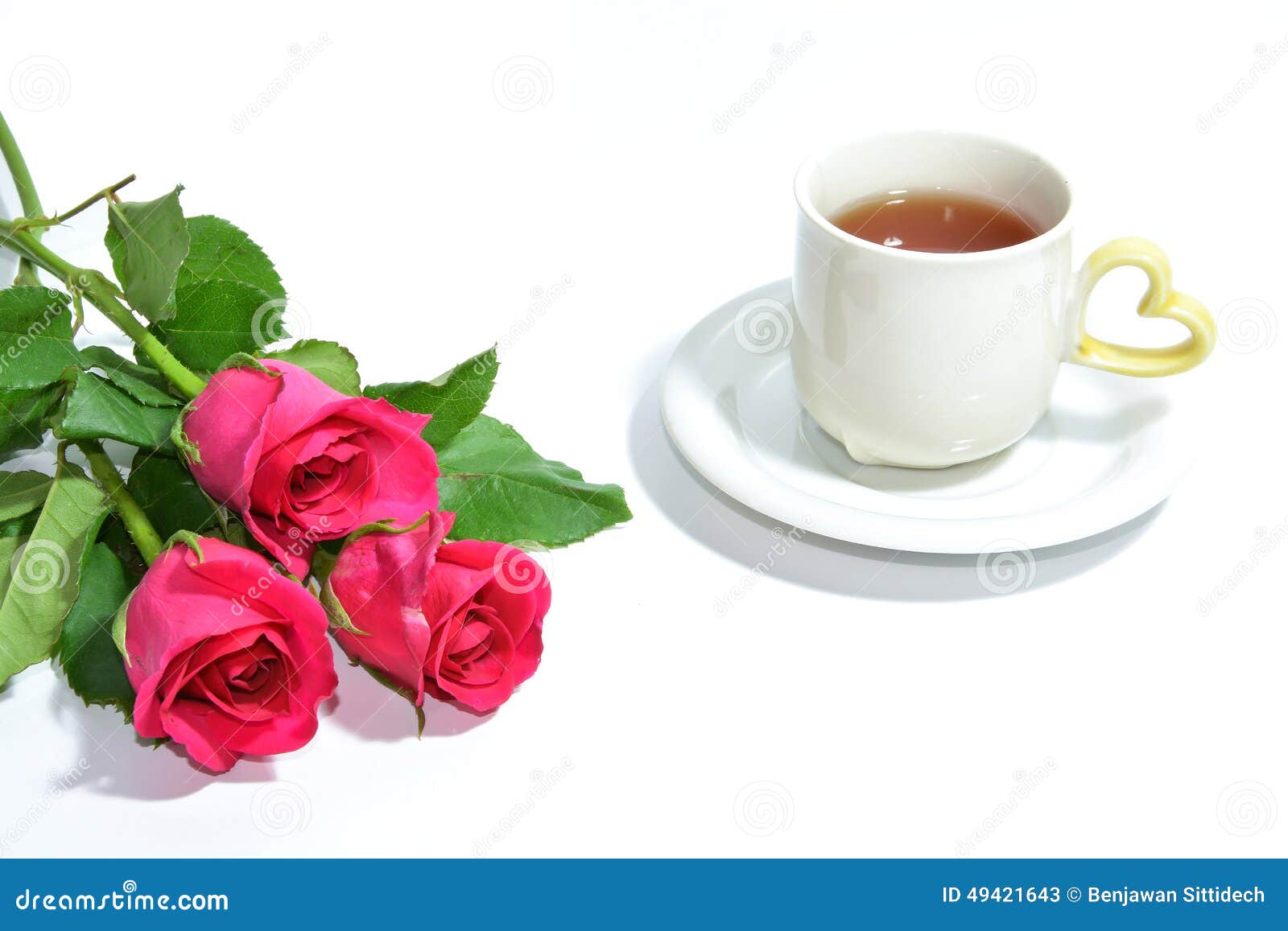 Tea Cup of Love and Pink Roses Stock Image Image of card, celebration 49421643