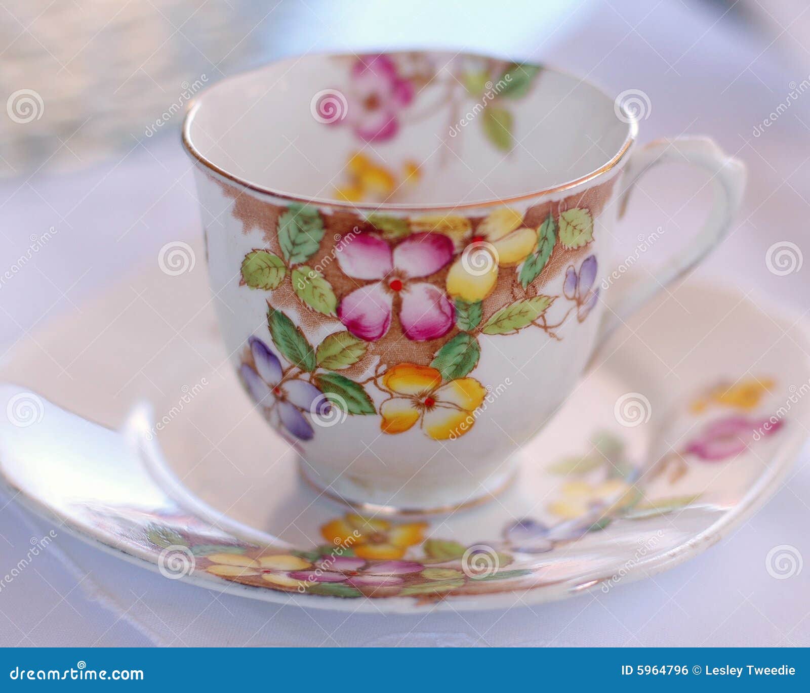 Tea Cup and saucer stock photo. Image of brightly, saucer 5964796