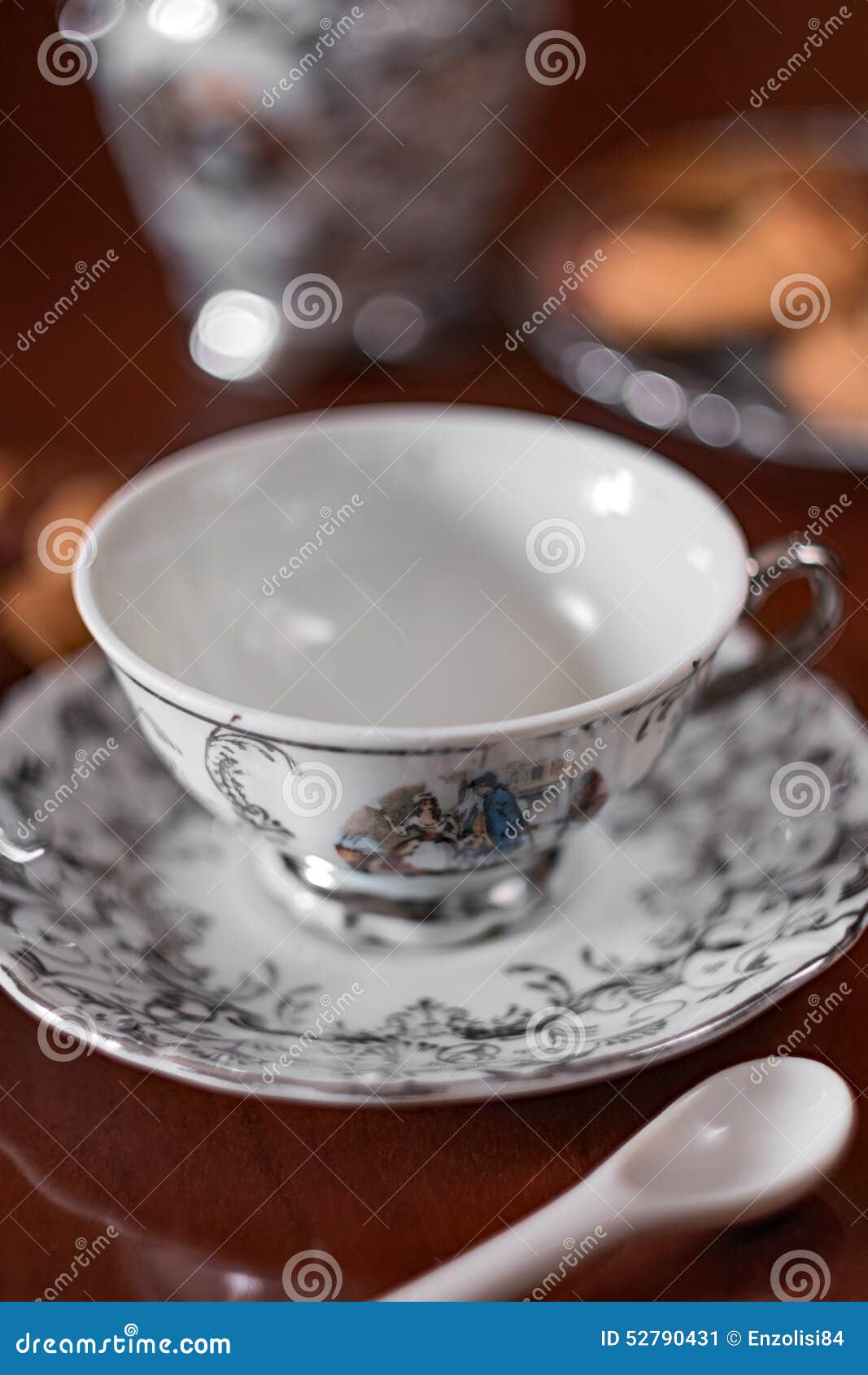 Tea cup with spoon stock image. Image of break, drink 52790431