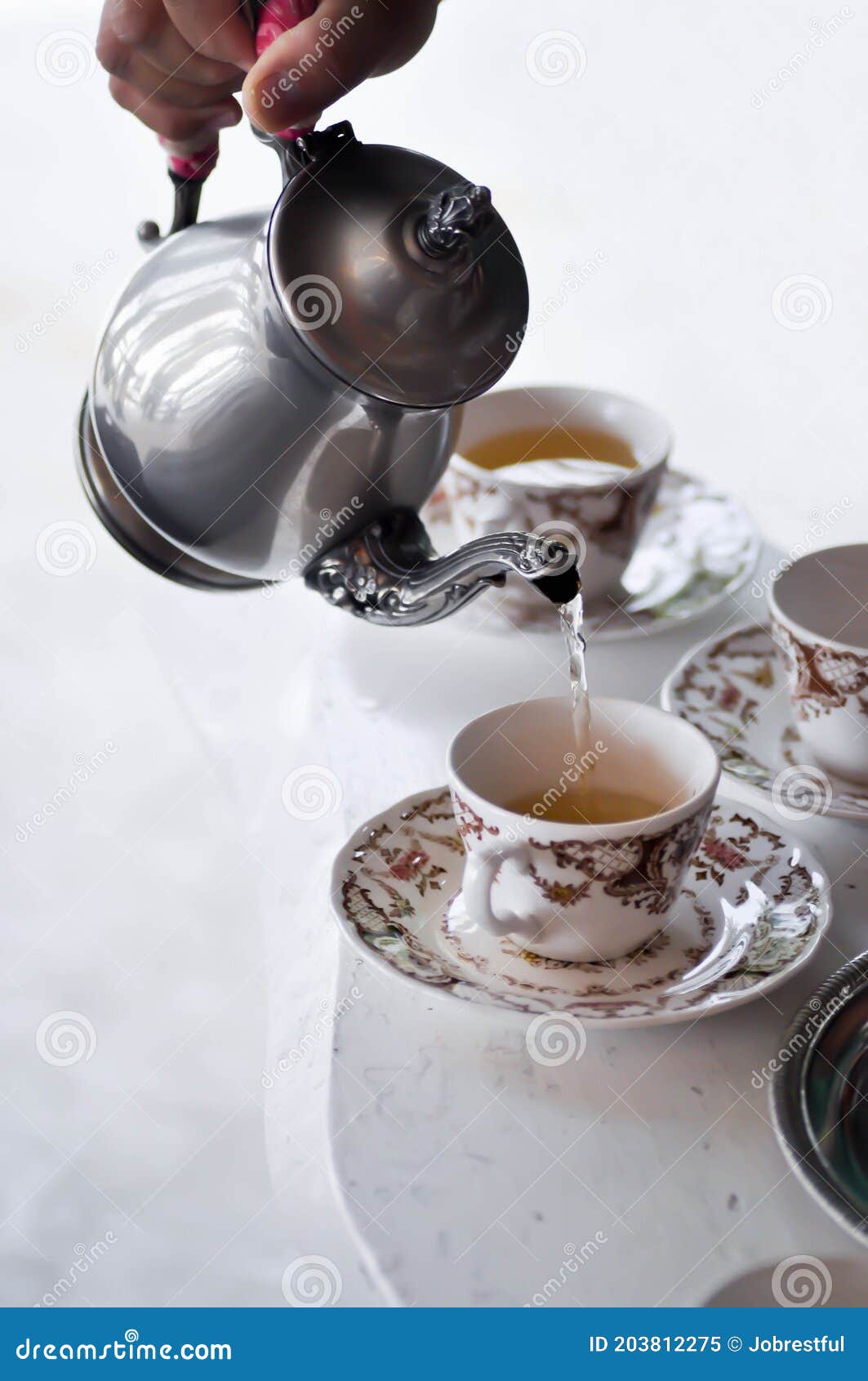 Tea or a Cup of Tea and Kettle Stock Image Image of drink, vapor