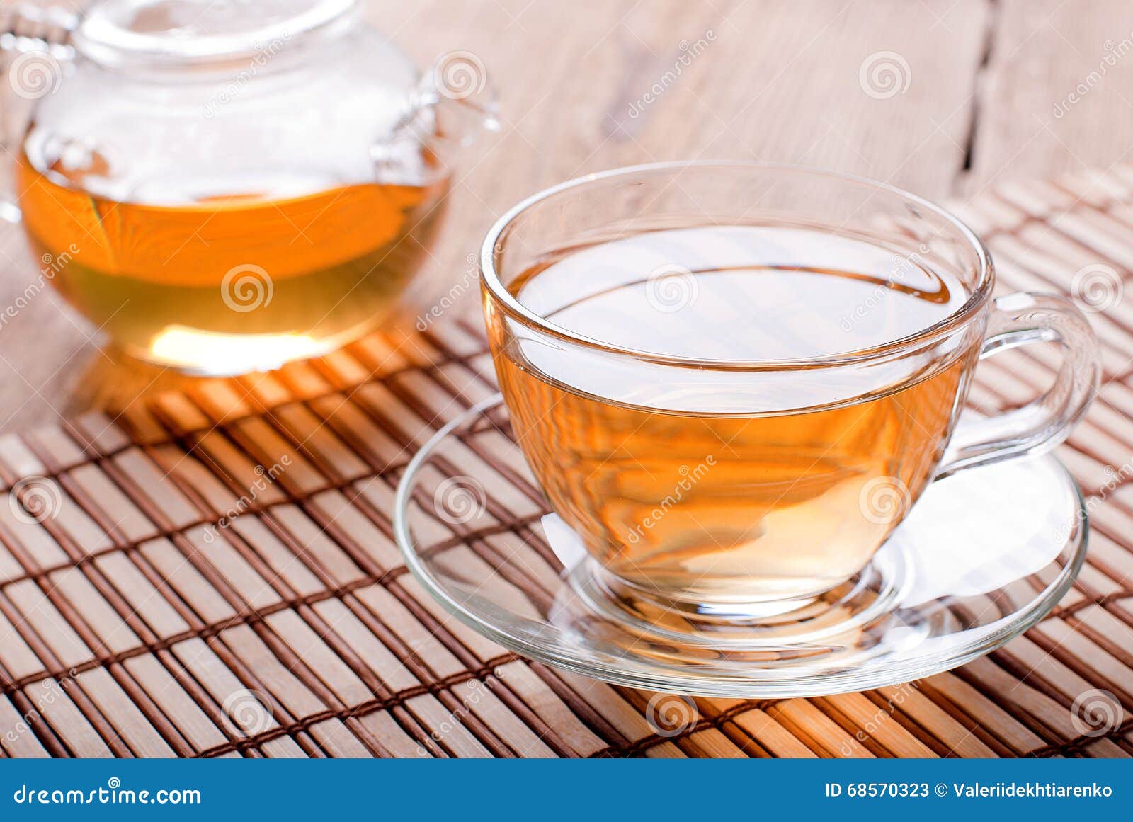 Tea Cup and Teapot with Green Tea Stock Image Image of drink, health 68570323