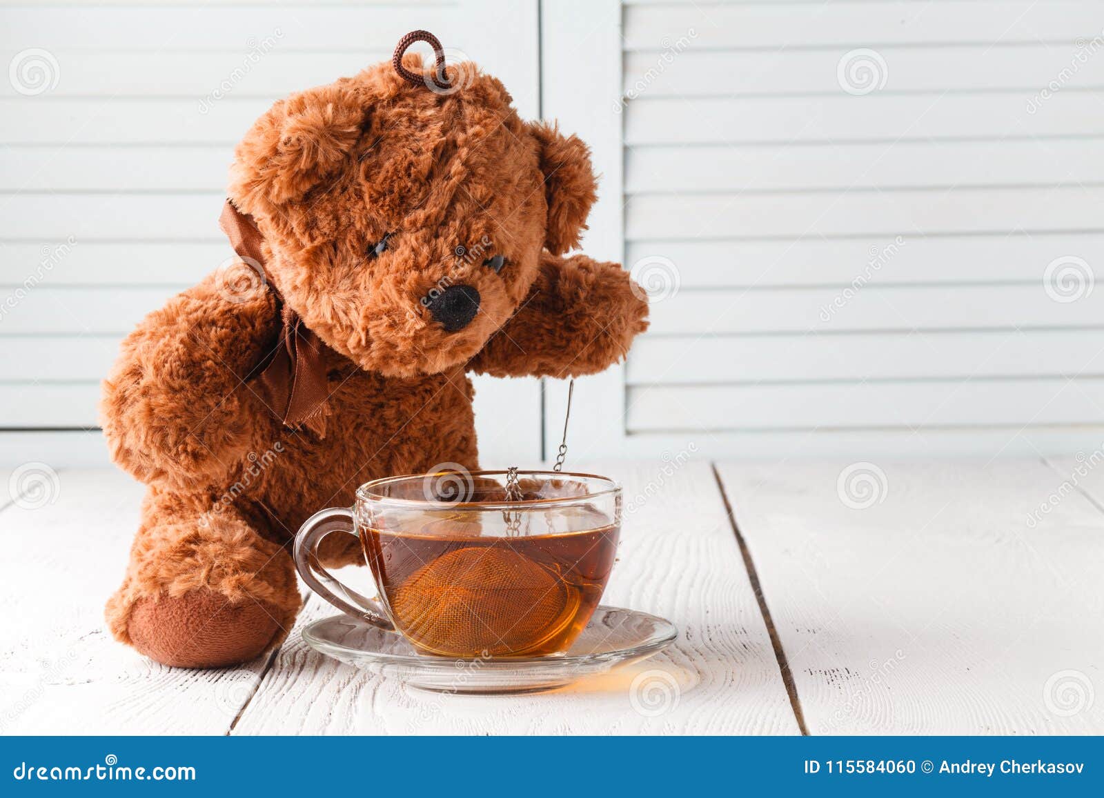 Tea Cup with Teddy Bear, Relax Time Stock Photo - Image of decoration ...