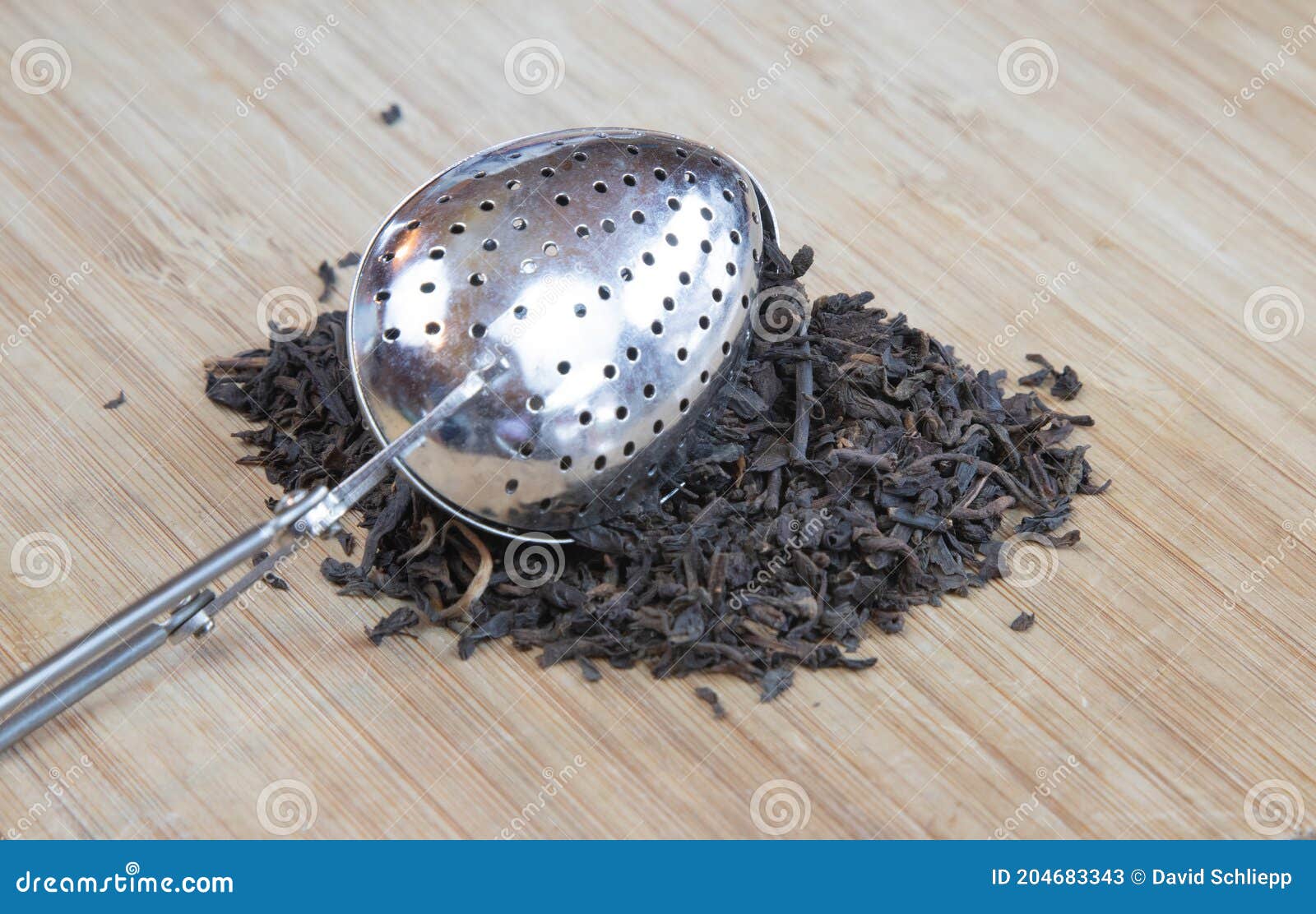 Tea Diffuser Spoon in Pile of Loose Tea Stock Image Image of drink
