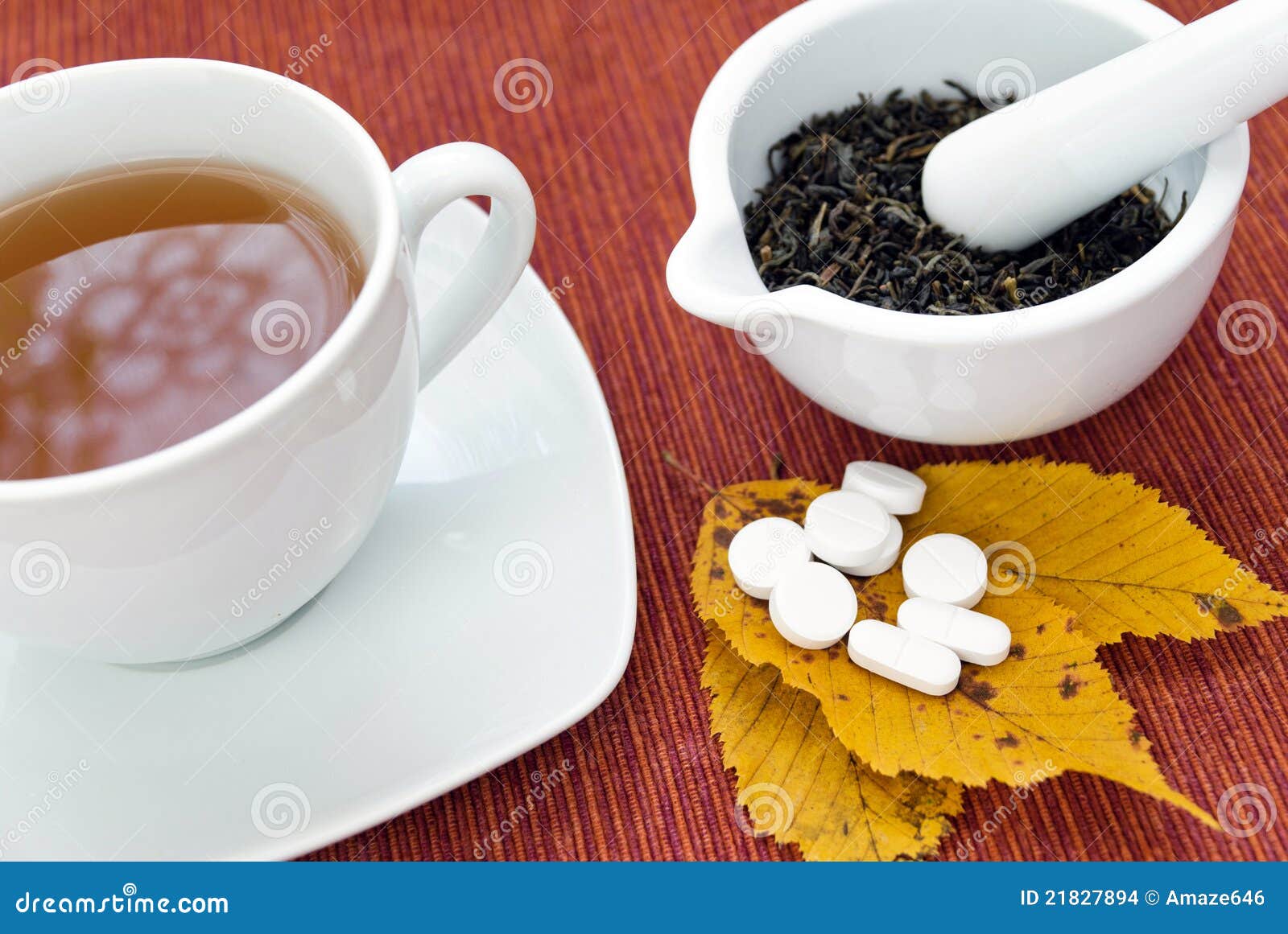 Tea and drugs stock photo. Image of healthcare, herbal 21827894