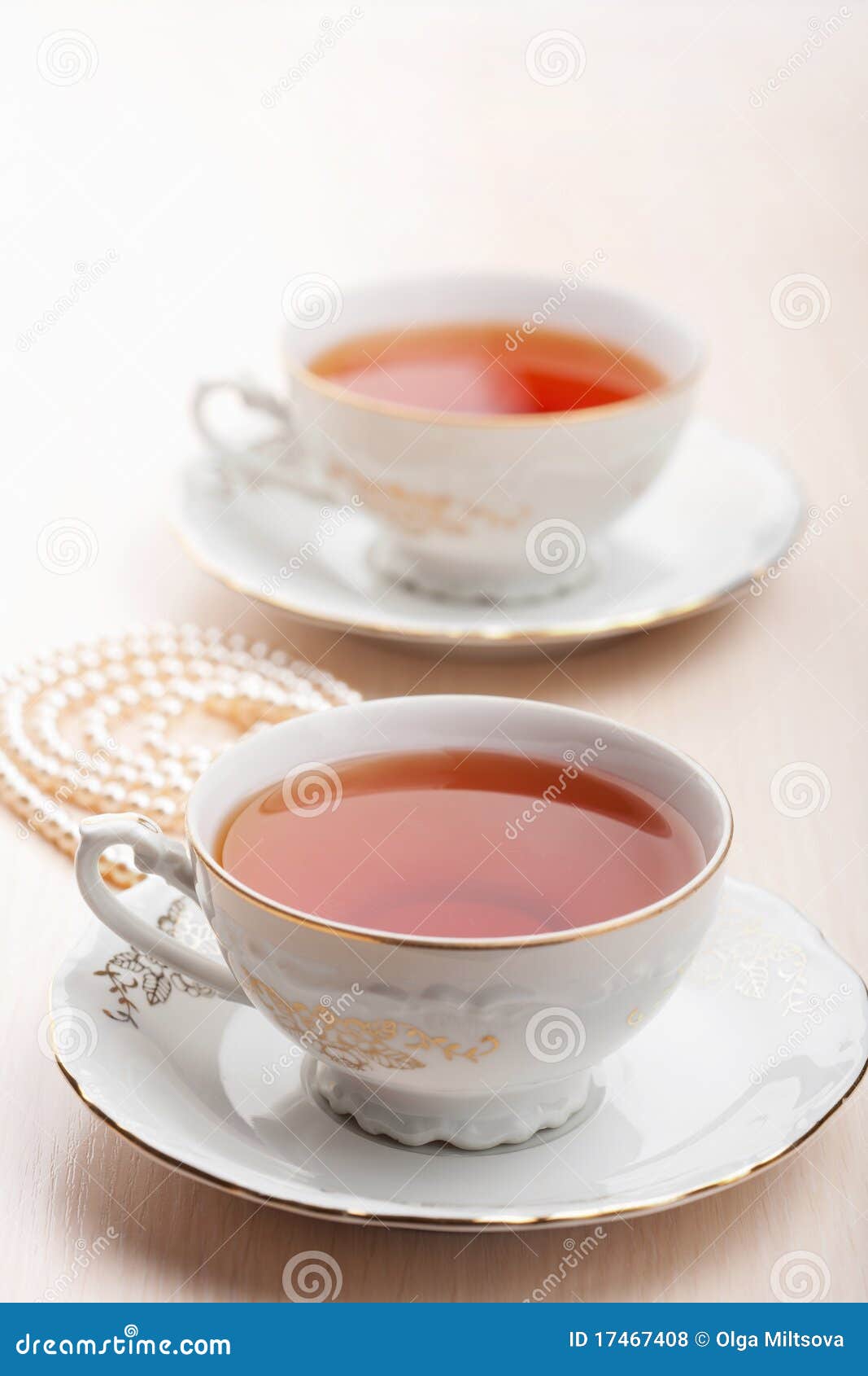 Tea in elegant cups stock photo. Image of healthy, beautiful 17467408