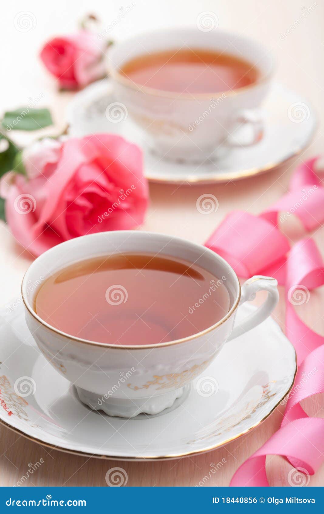 Tea in elegant cups stock photo. Image of obsolete, morning 18440856
