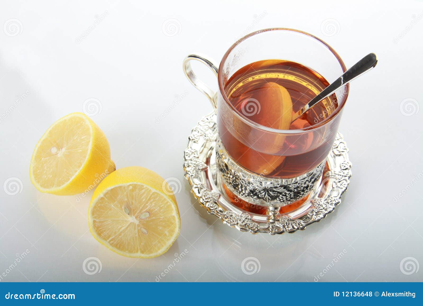 Tea in Glass Mug and Lemons Stock Photo Image of refreshment, food