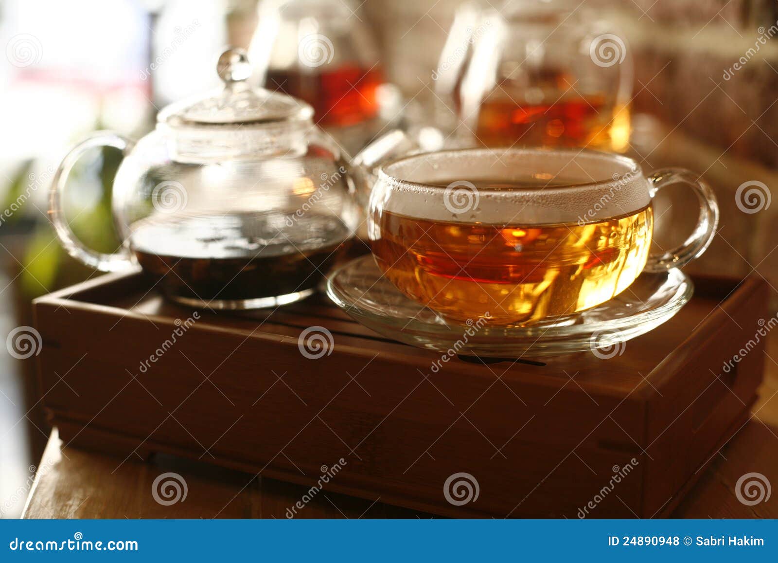 tea in glass teacup