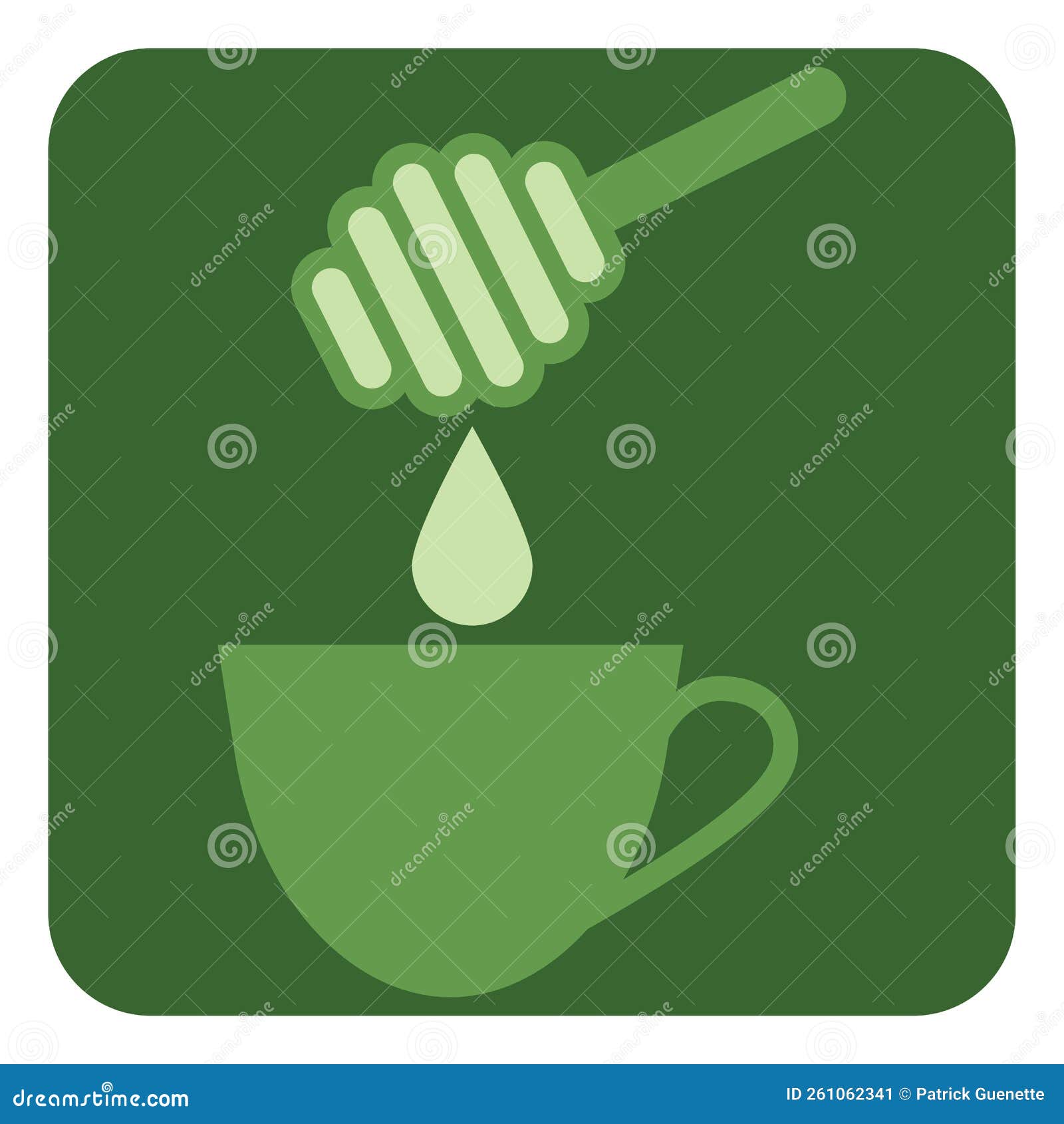 Tea with honey, icon stock vector. Illustration of fresh 261062341