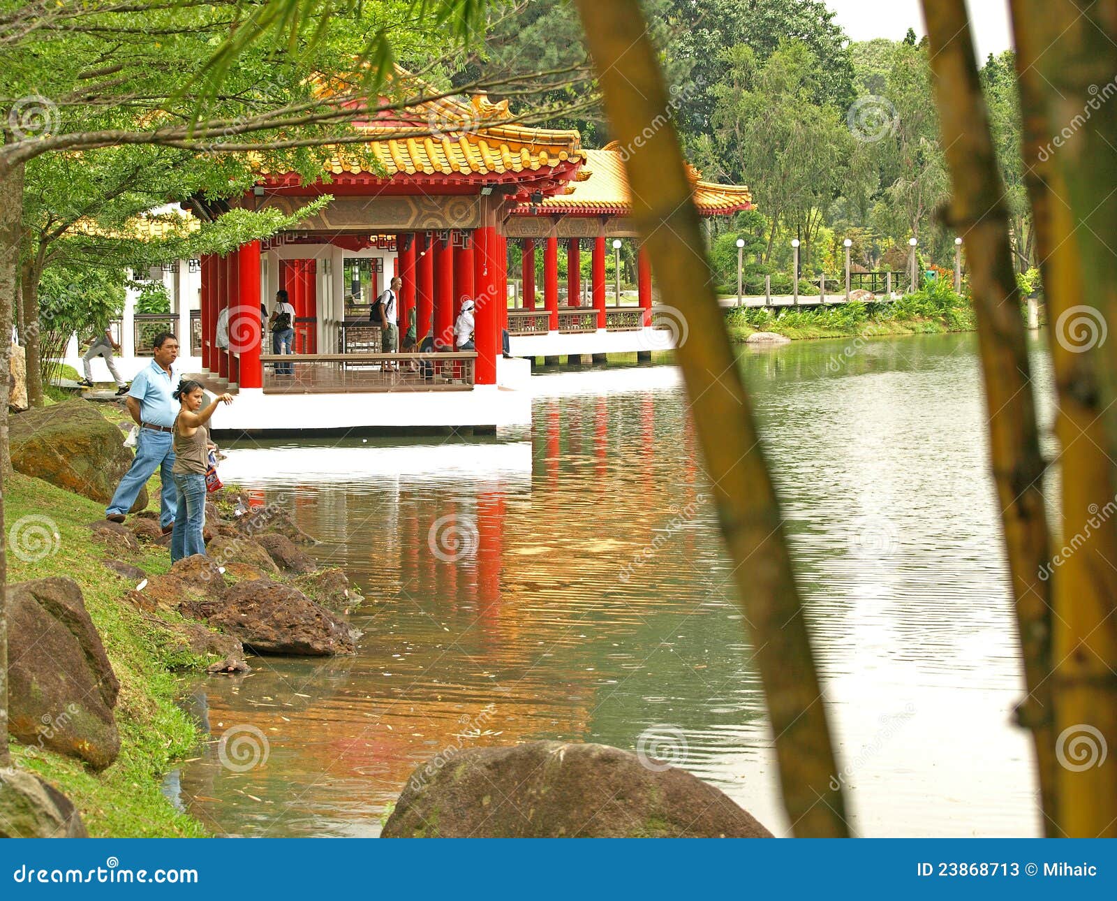Tea House in Chinese Gardens, Singapore Editorial Stock Photo Image