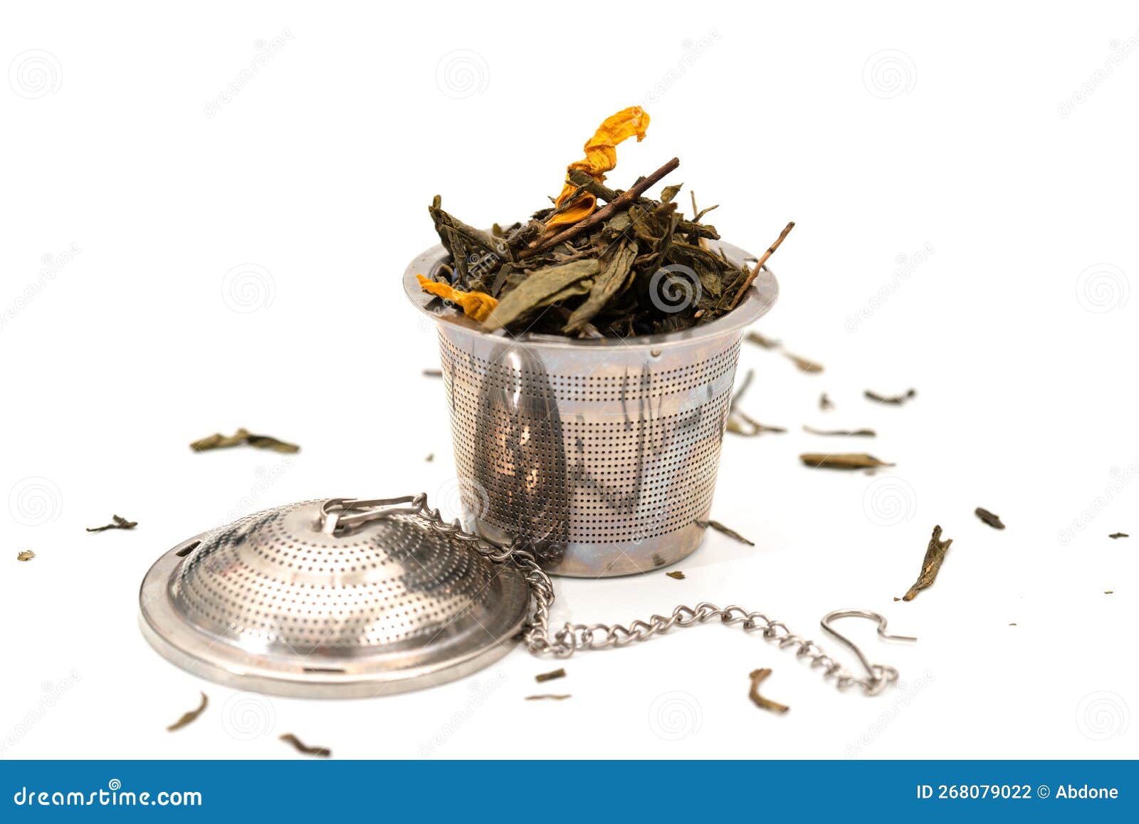 Tea Infuser with Long Tea Leaves Stock Photo Image of black, therapy