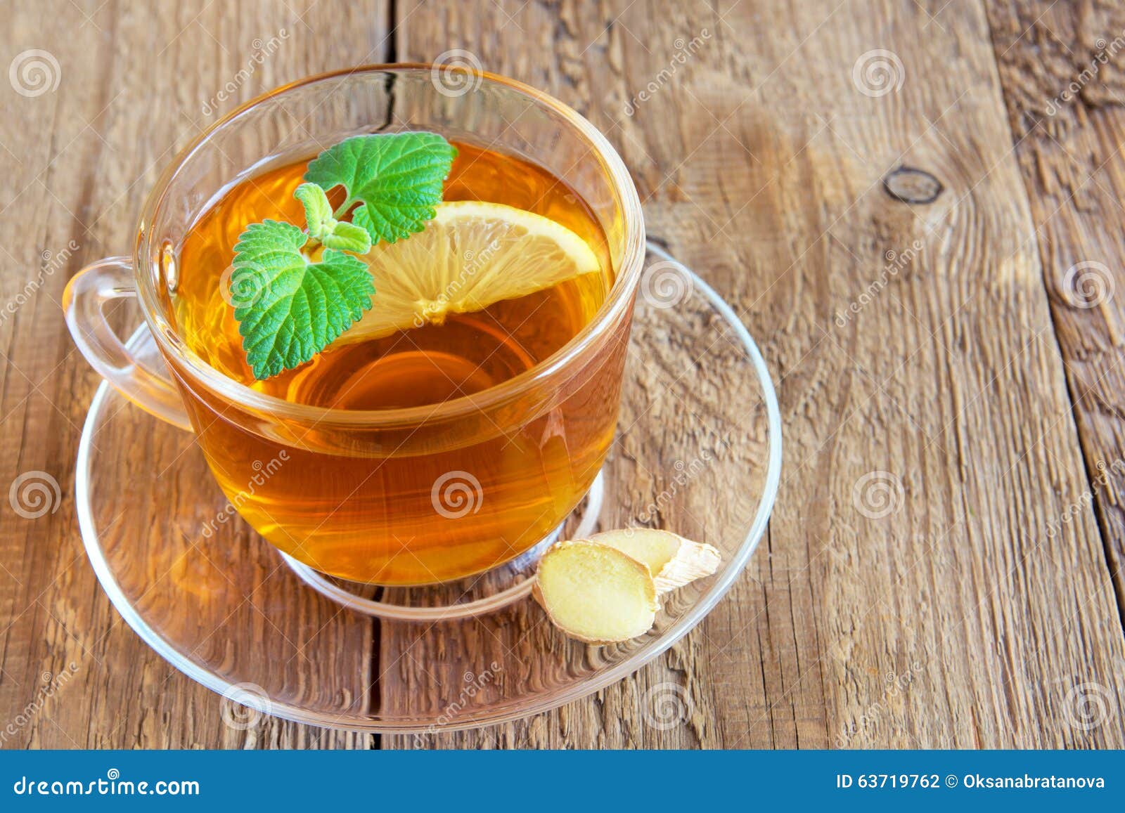 Tea with Lemon, Ginger and Mint Stock Photo Image of breakfast, glass