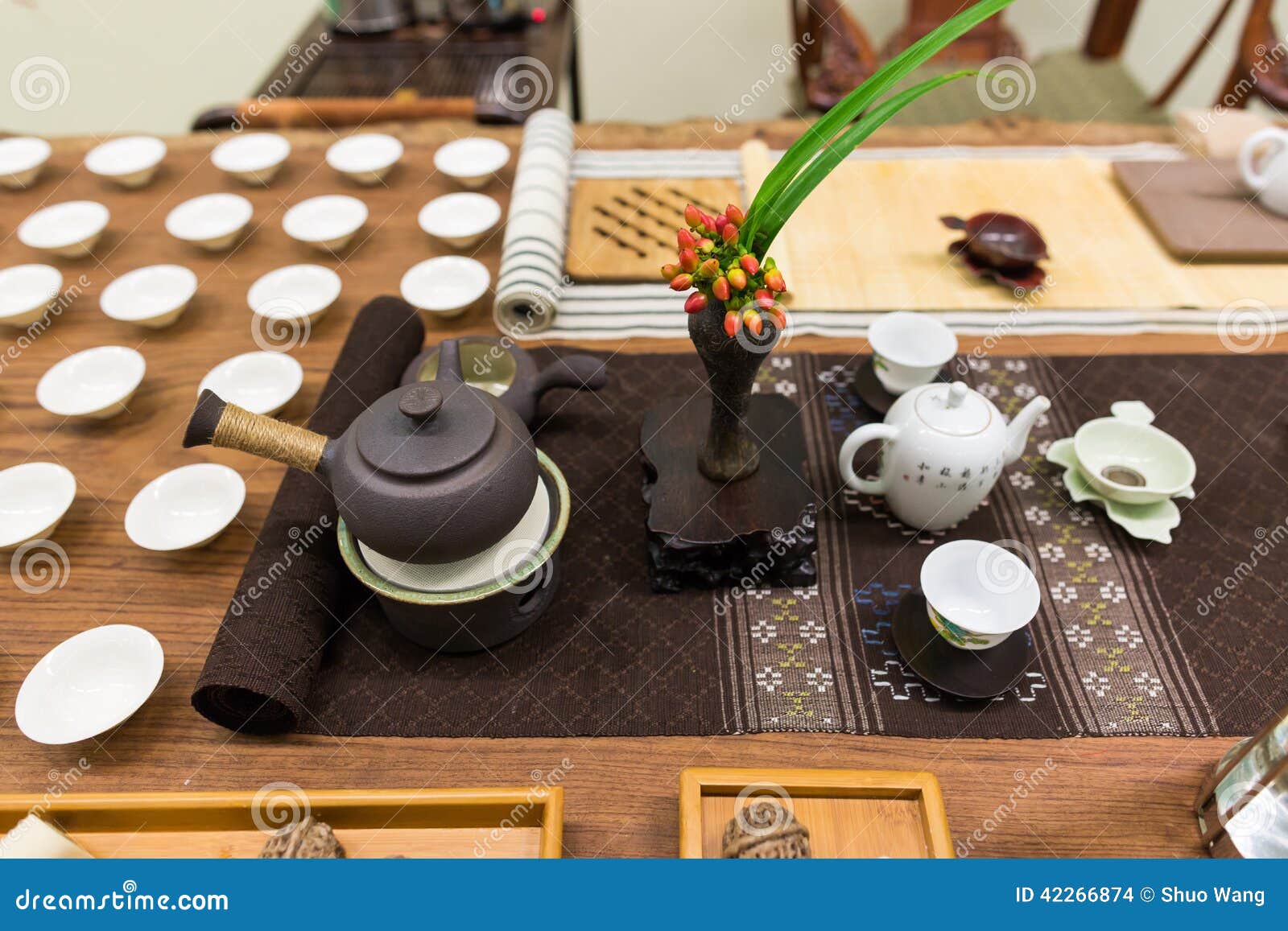 Tea making set stock photo. Image of brewing, cups, flavored 42266874