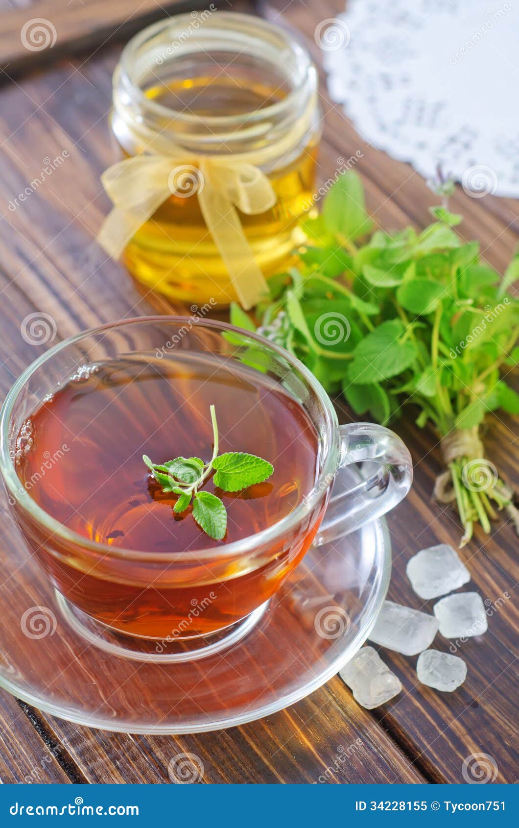 Tea with mint stock image. Image of drink, freshness 34228155