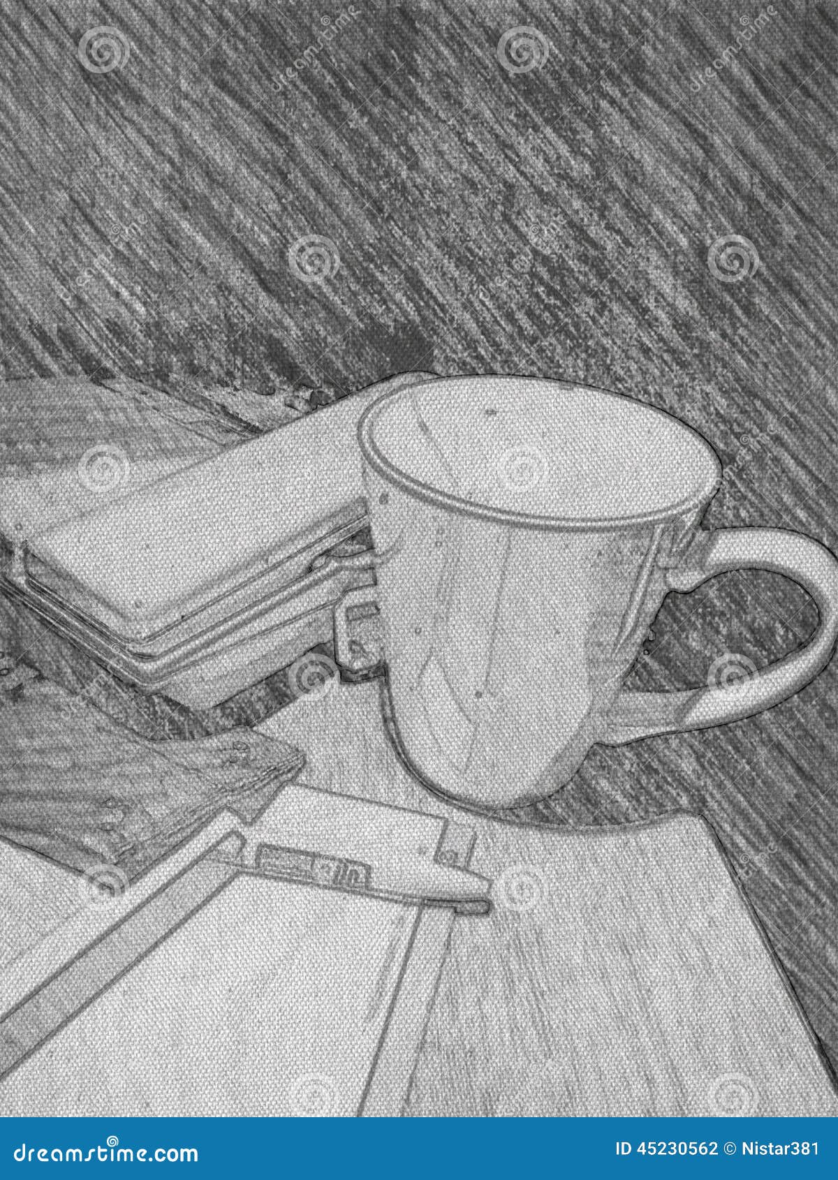 A tea mug stock illustration. Illustration of sketch 45230562