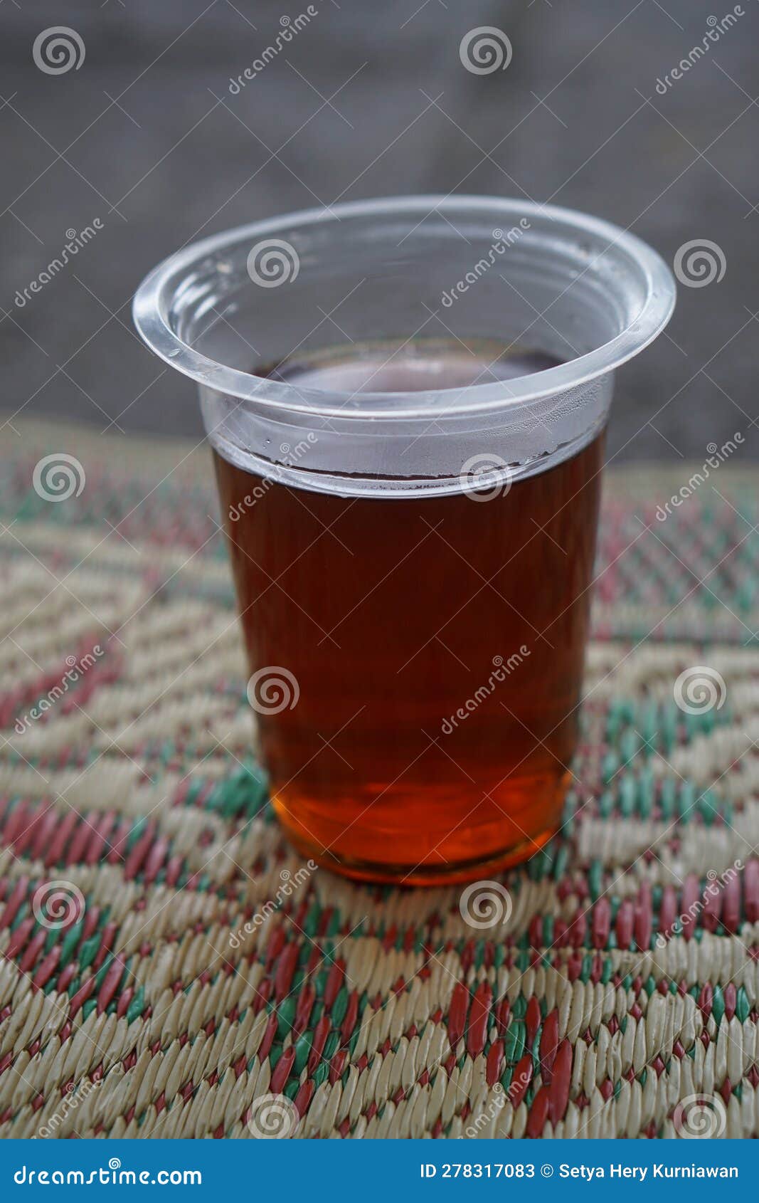 Tea in a Plastic Cup on a Mat. Stock Image Image of cafe, aromatic