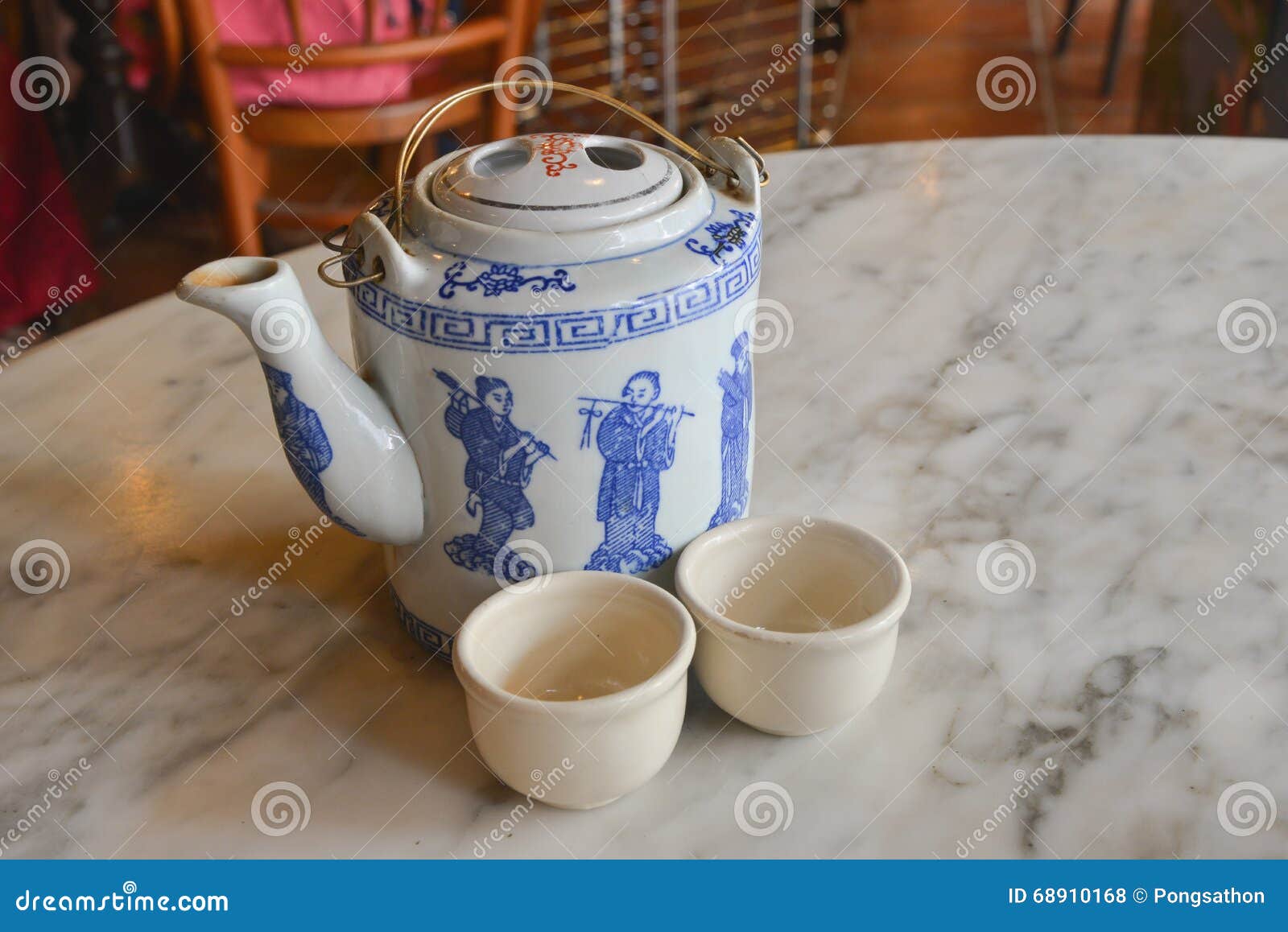 Tea pot and cups stock photo. Image of asian, breakfast 68910168
